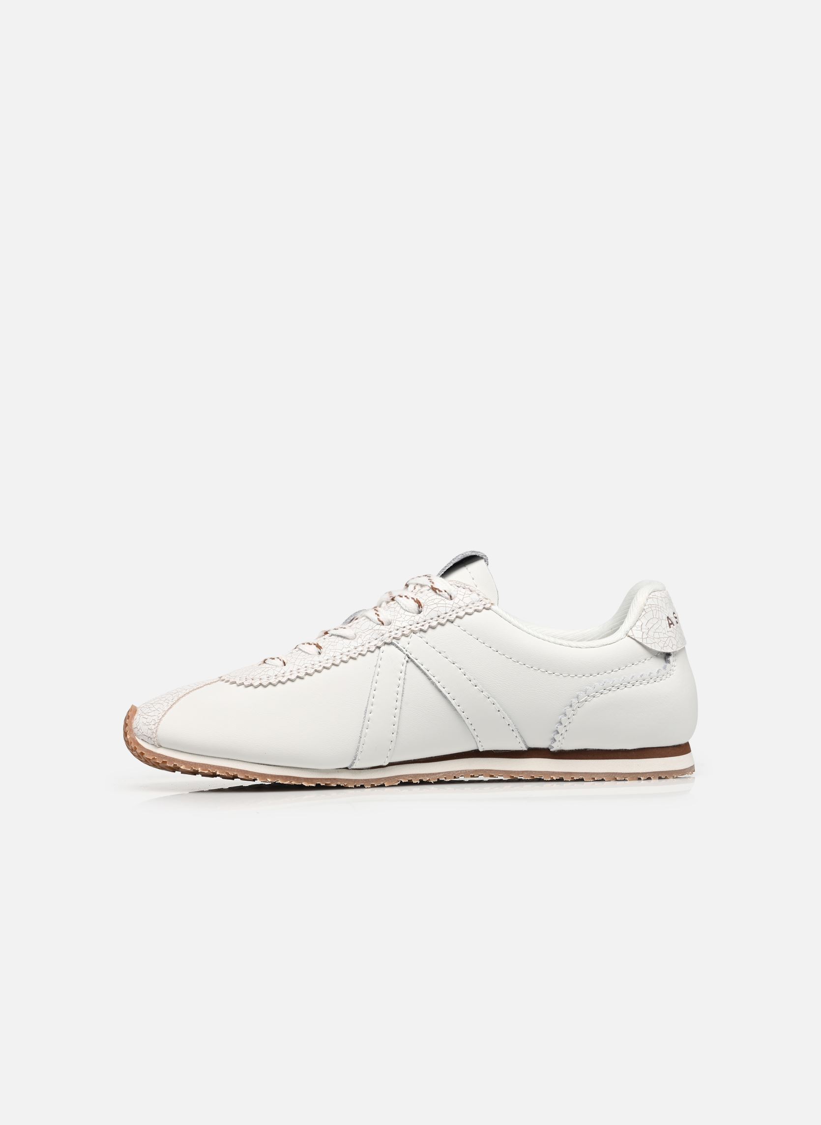 Niedrige Sneaker Sienna damen weiß ASFVLT Niedrige Sneaker Sienna damen weiß WHITE CRACKED CHOCOLAT