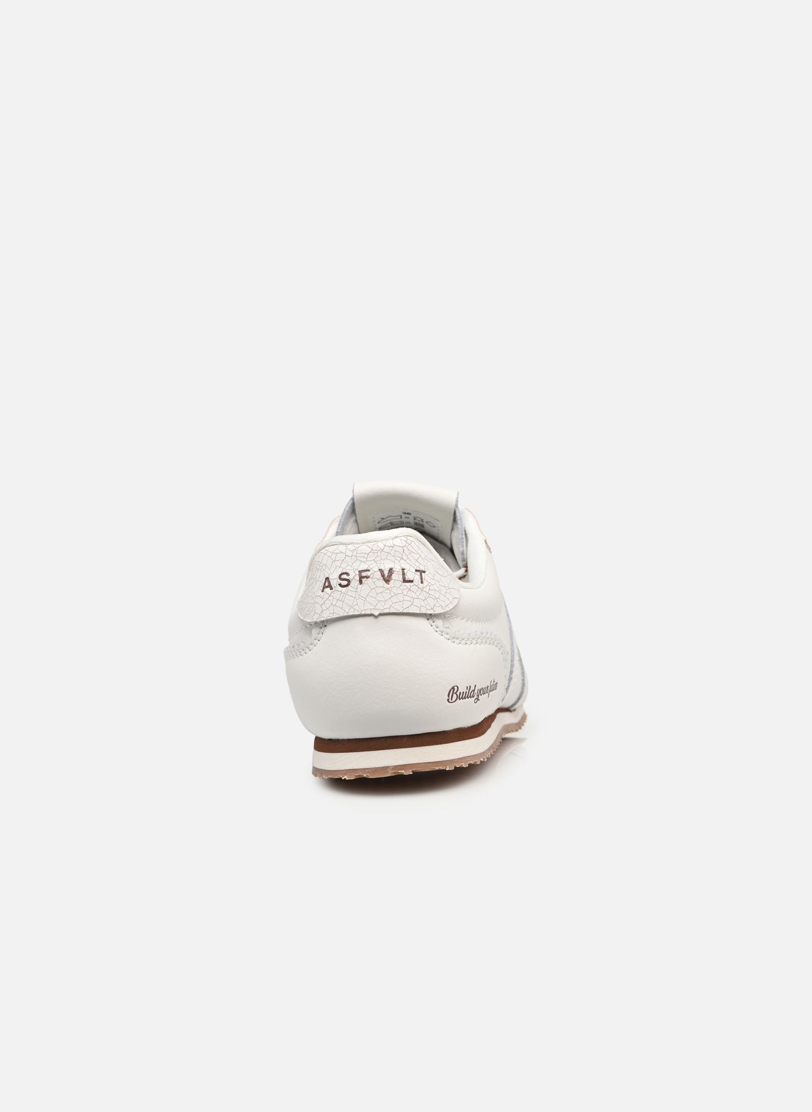 Niedrige Sneaker Sienna damen weiß ASFVLT Niedrige Sneaker Sienna damen weiß WHITE CRACKED CHOCOLAT