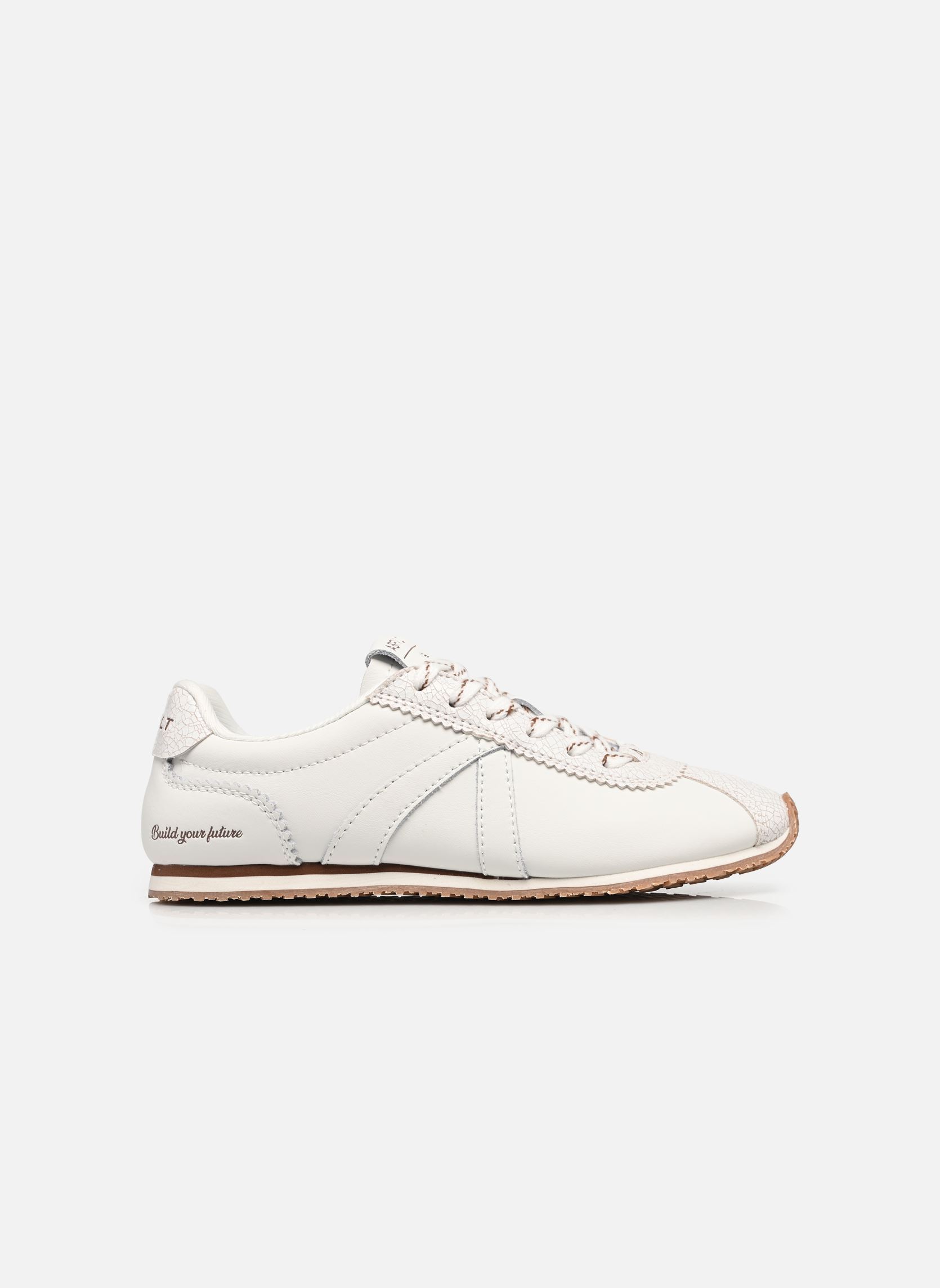 Niedrige Sneaker Sienna damen weiß ASFVLT Niedrige Sneaker Sienna damen weiß WHITE CRACKED CHOCOLAT