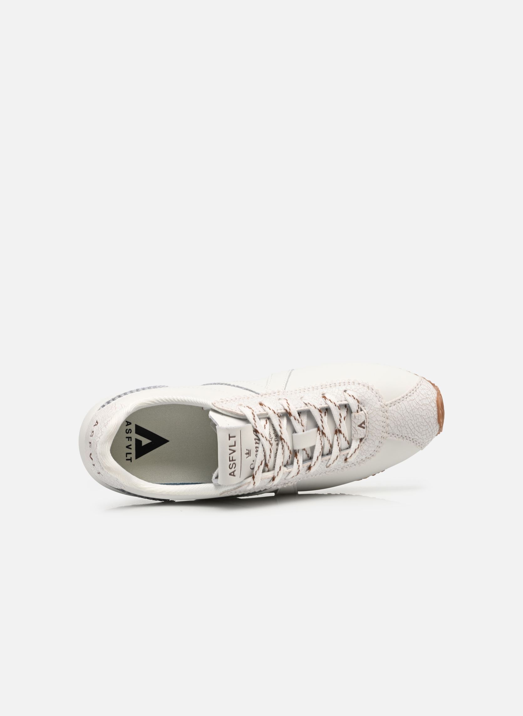 Niedrige Sneaker Sienna damen weiß ASFVLT Niedrige Sneaker Sienna damen weiß WHITE CRACKED CHOCOLAT