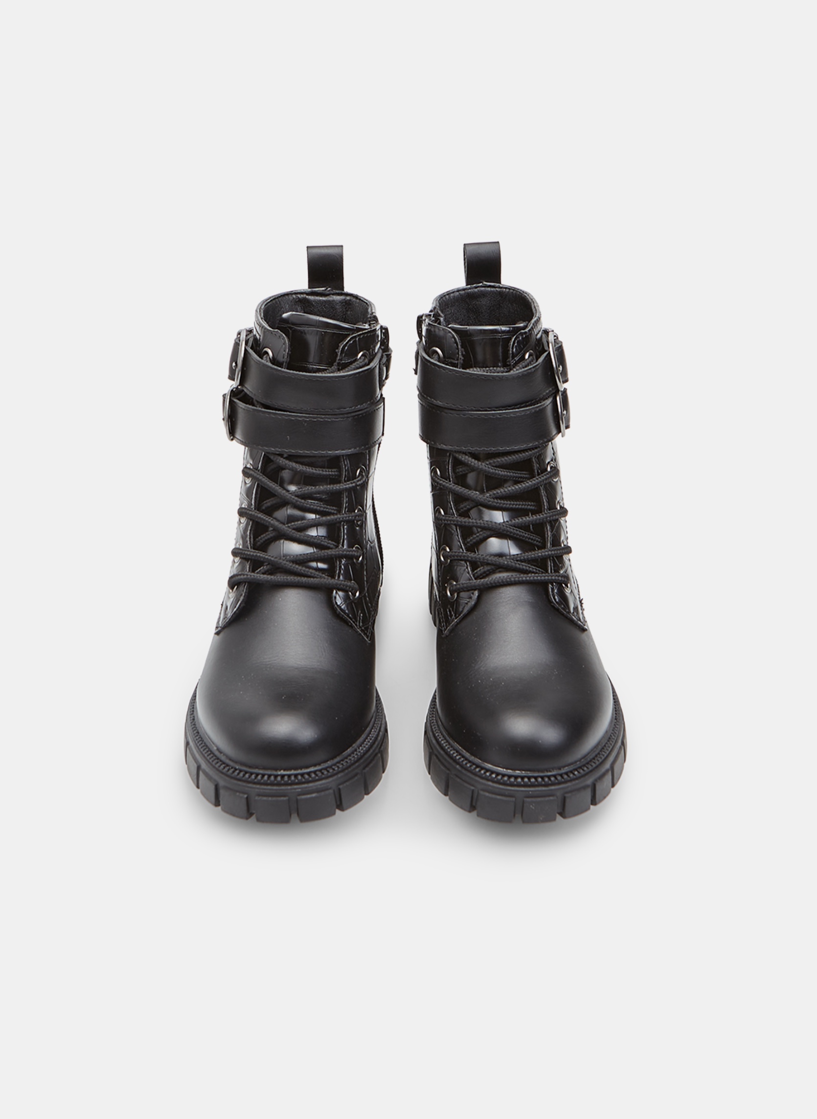 Bottines Bottines pour fille avec boucles et imprimé crocodile Bata - Noir fille noir Bata Bottines Bottines pour fille avec boucles et imprimé crocodile Bata - Noir fille noir Noir