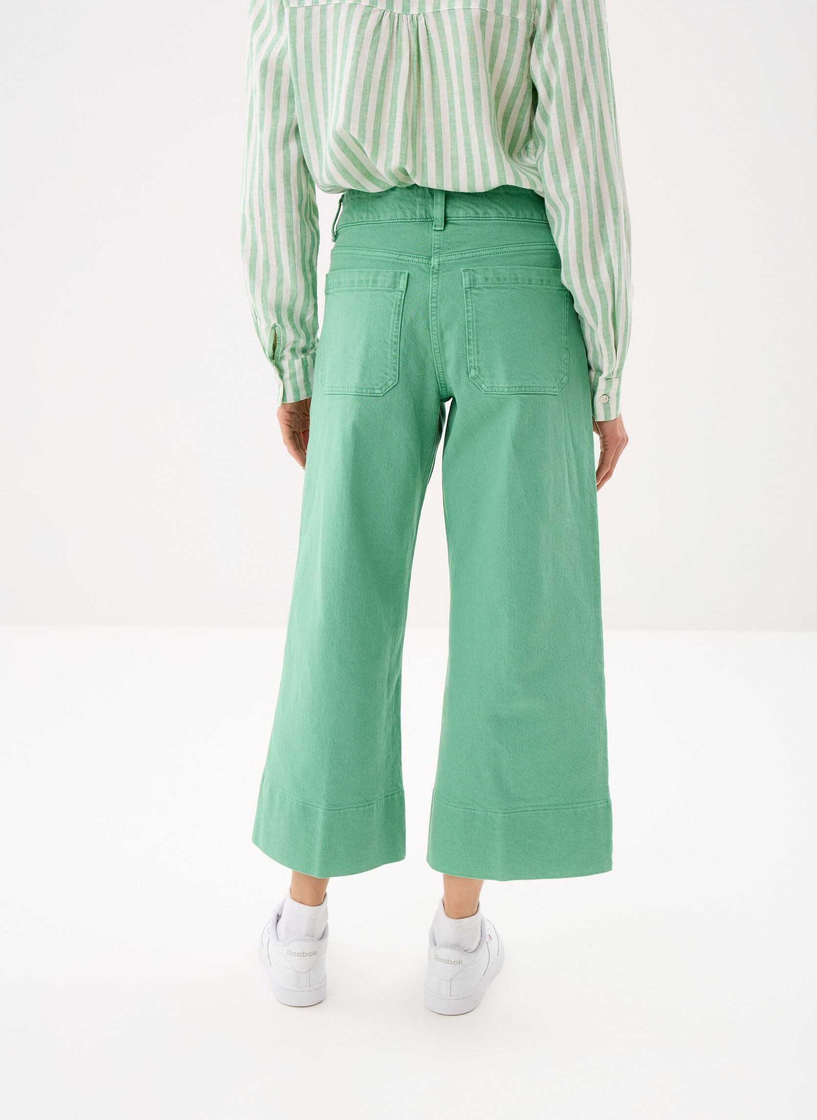 Pantalons larges PCROPIE femme vert MADE BY Pantalons larges PCROPIE femme vert SIMPLY GREEN