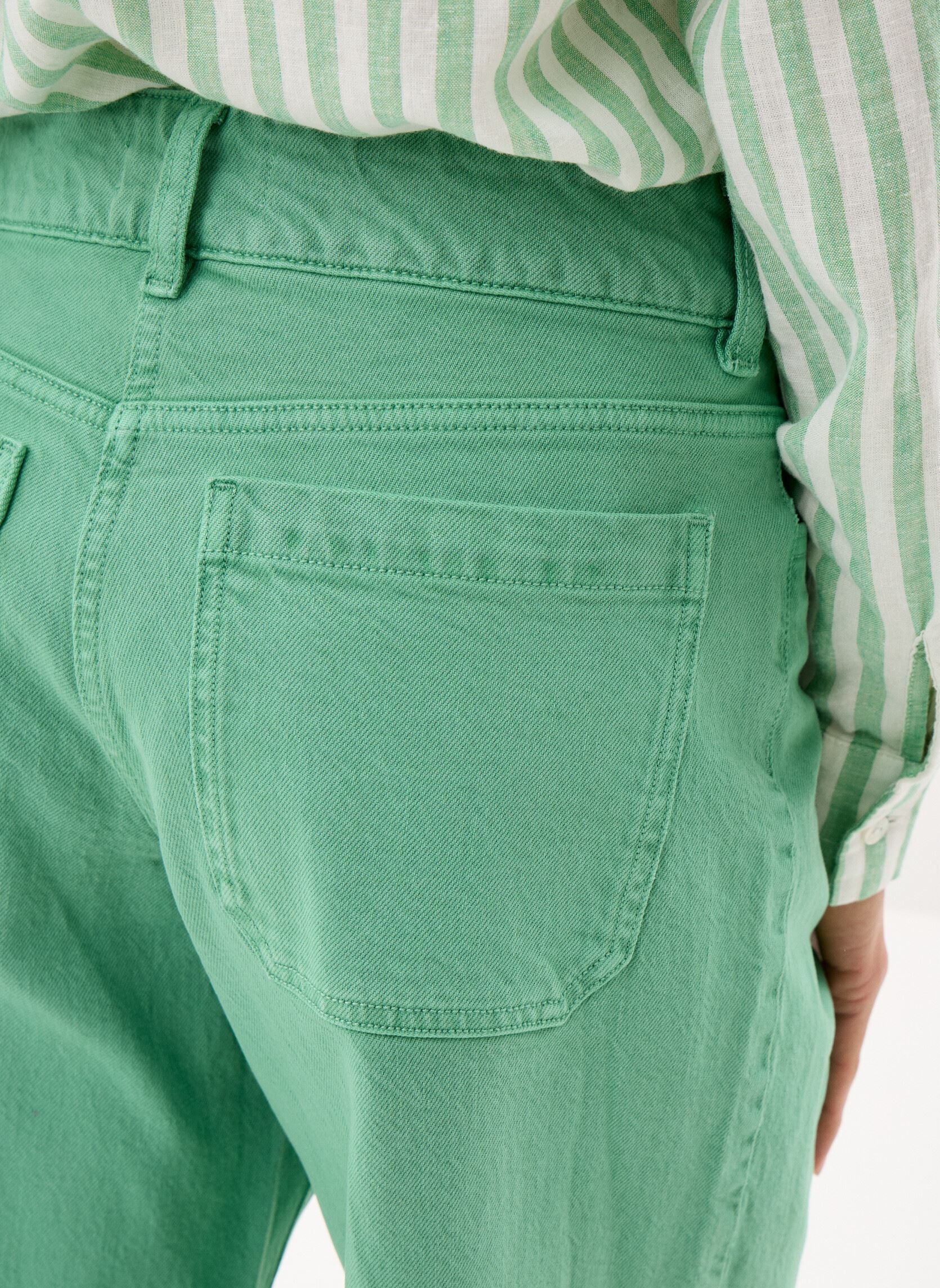 Pantalons larges PCROPIE femme vert MADE BY Pantalons larges PCROPIE femme vert SIMPLY GREEN