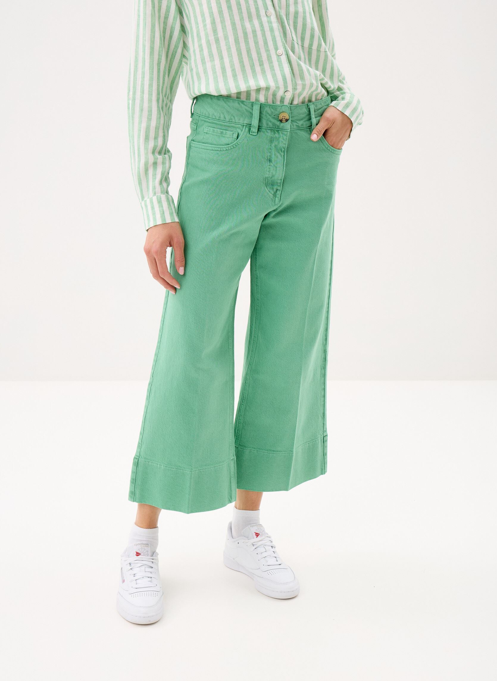 Pantalons larges PCROPIE femme vert MADE BY Pantalons larges PCROPIE femme vert SIMPLY GREEN