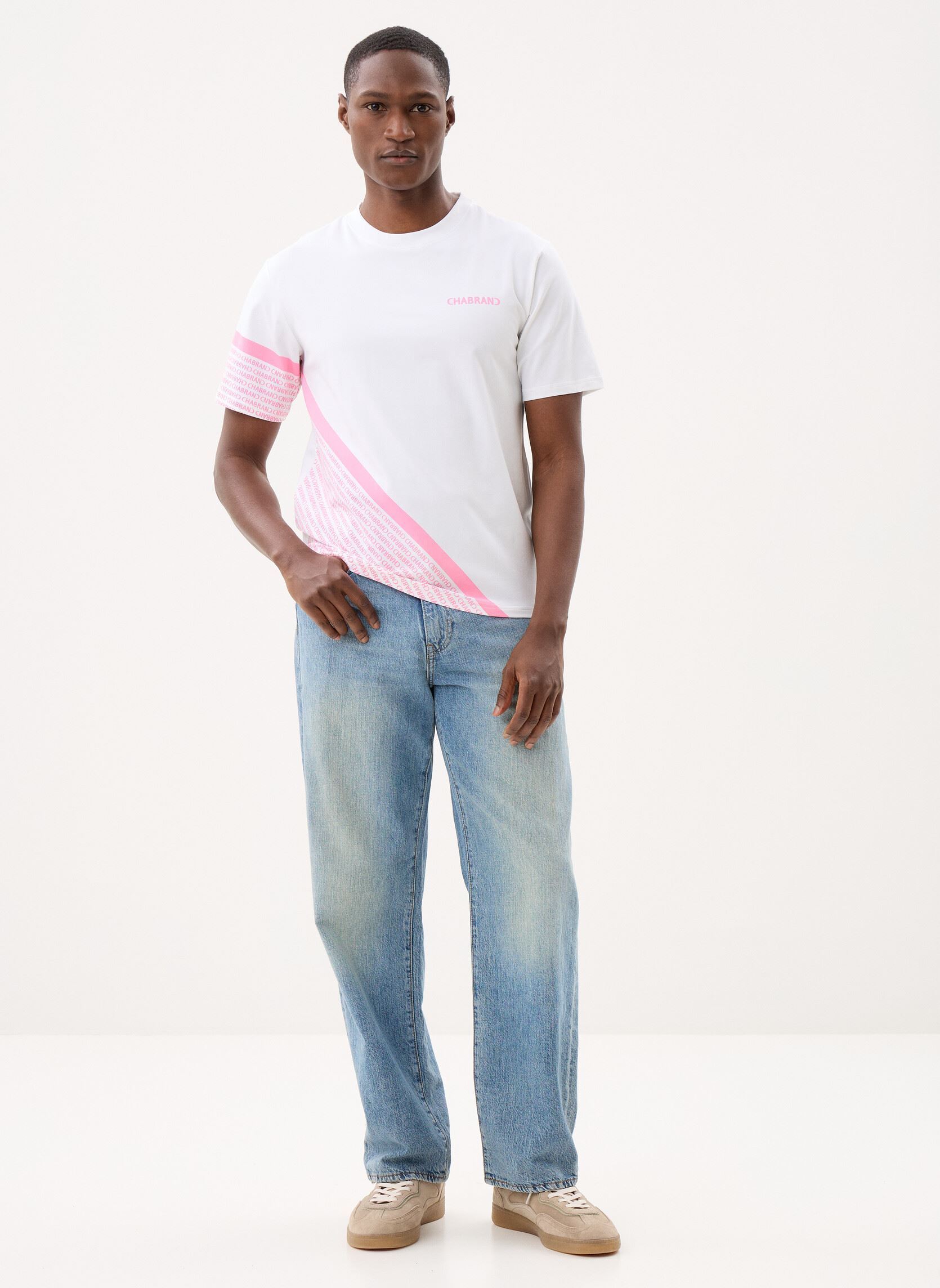 T-shirt a maniche corte 63207 uomo bianco Chabrand T-shirt a maniche corte 63207 uomo bianco CO806