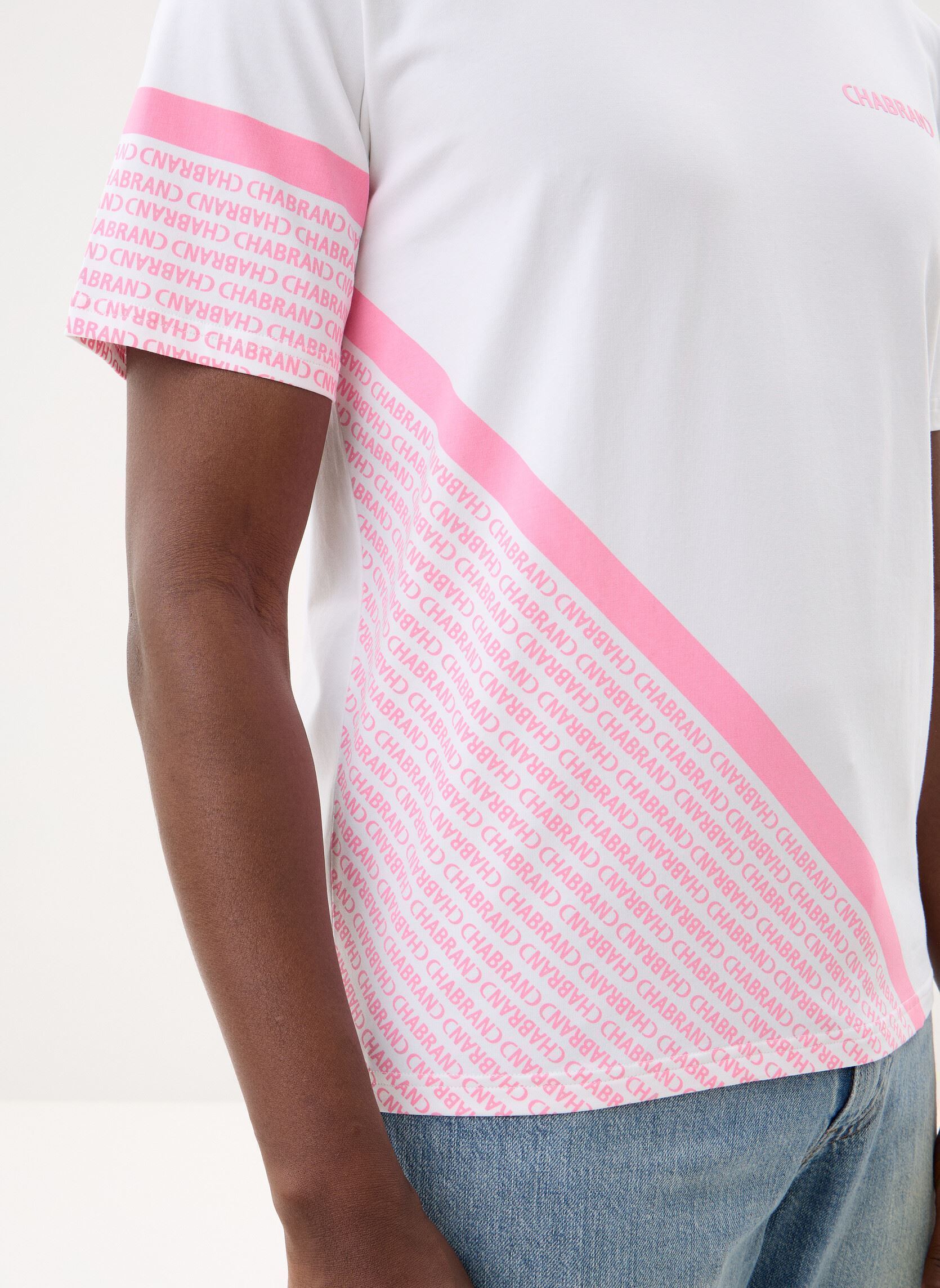 T-shirt a maniche corte 63207 uomo bianco Chabrand T-shirt a maniche corte 63207 uomo bianco CO806