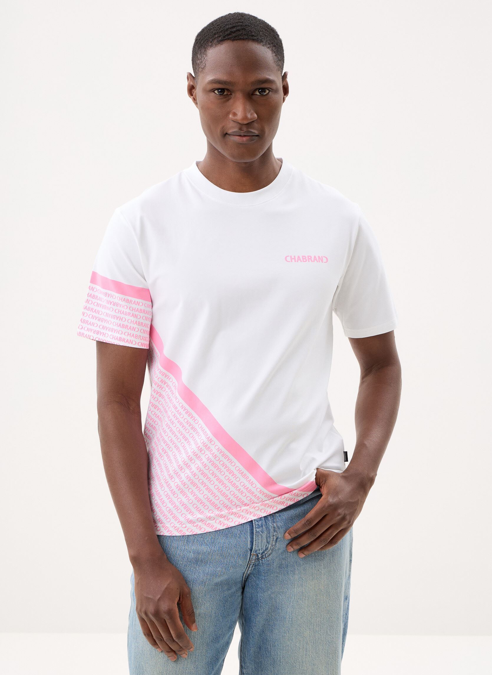 T-shirt a maniche corte 63207 uomo bianco Chabrand T-shirt a maniche corte 63207 uomo bianco CO806