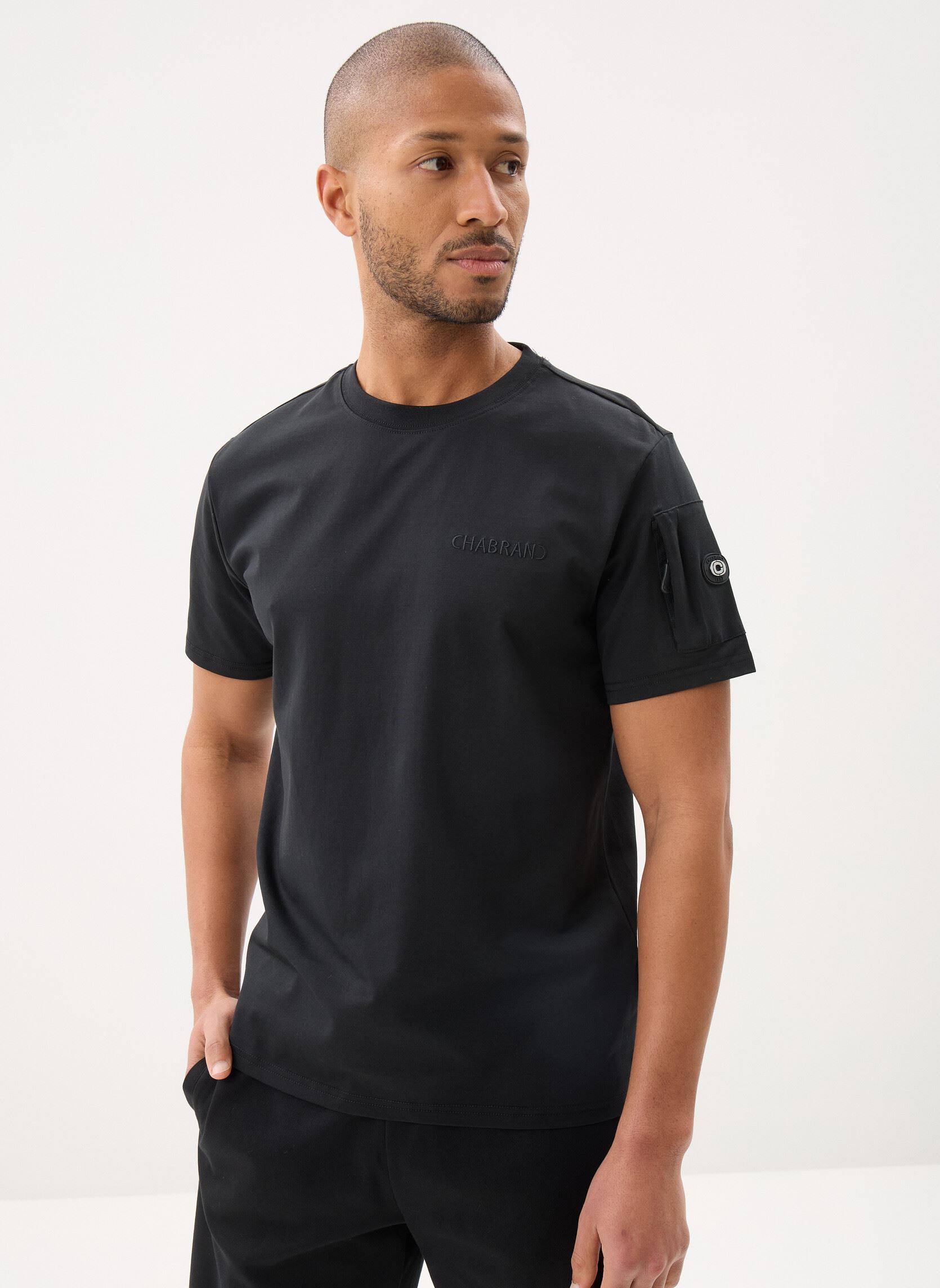 Tee-shirts manches courtes 63209 homme noir Chabrand Tee-shirts manches courtes 63209 homme noir CO100