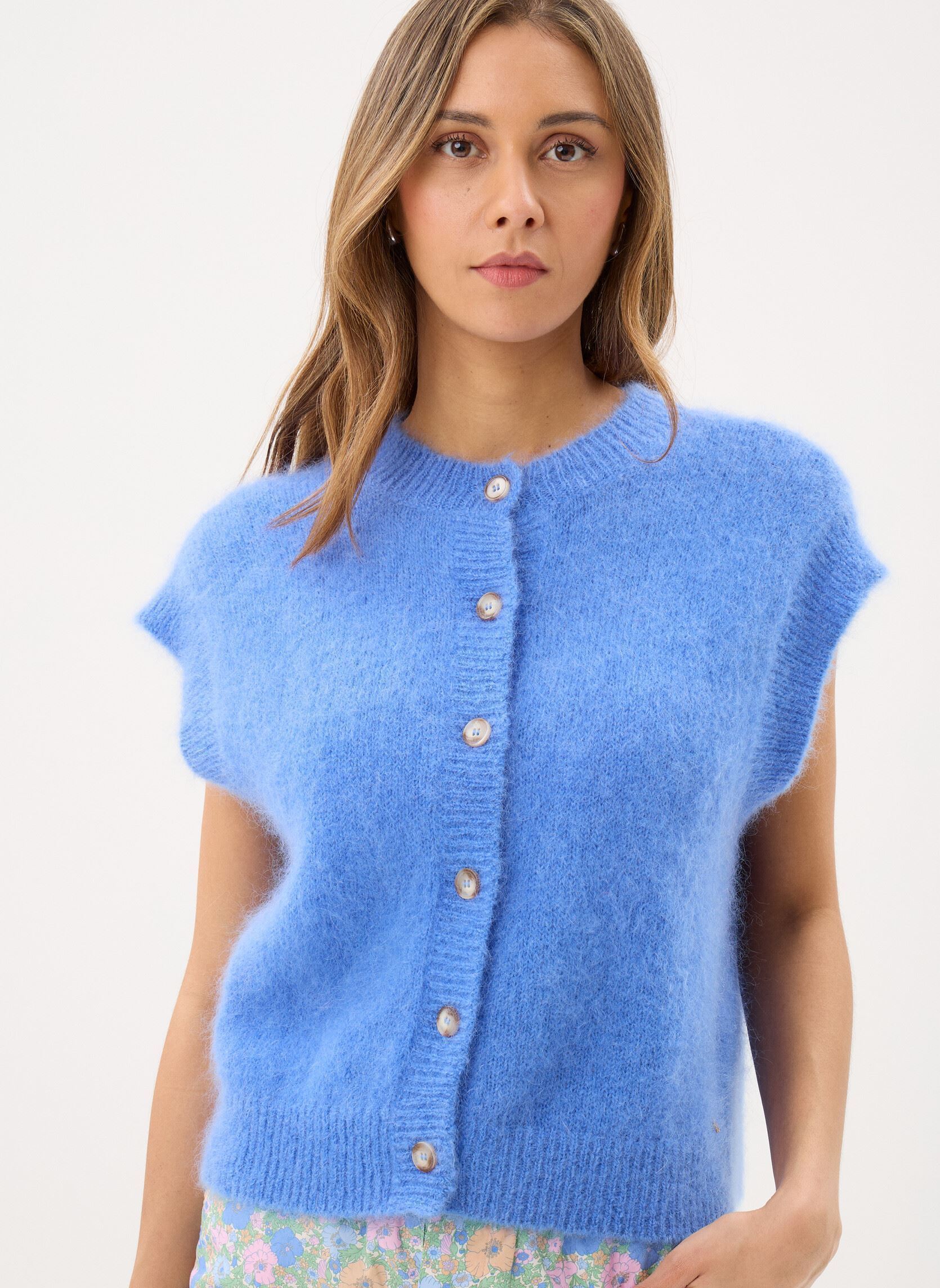 Gilets Alibaba femme bleu Des Petits Hauts Gilets Alibaba femme bleu Ciel
