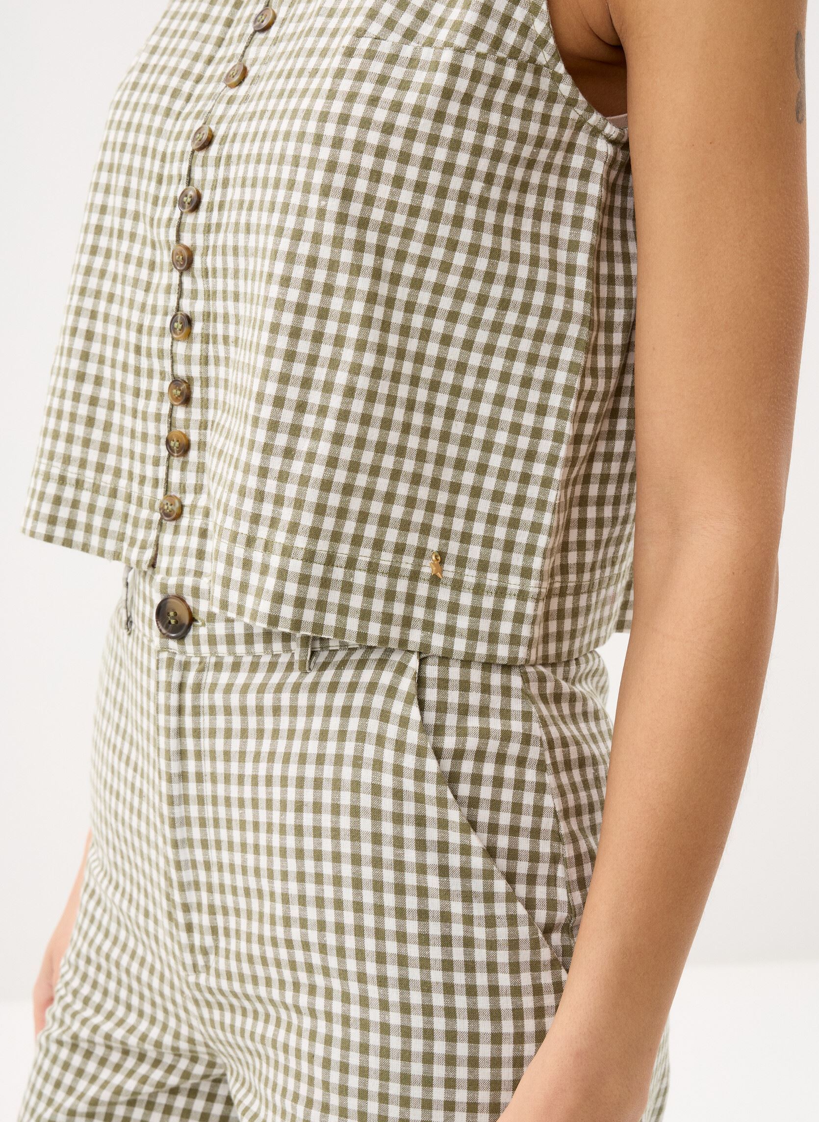 Tops Ugo femme vert Des Petits Hauts Tops Ugo femme vert Vichy The