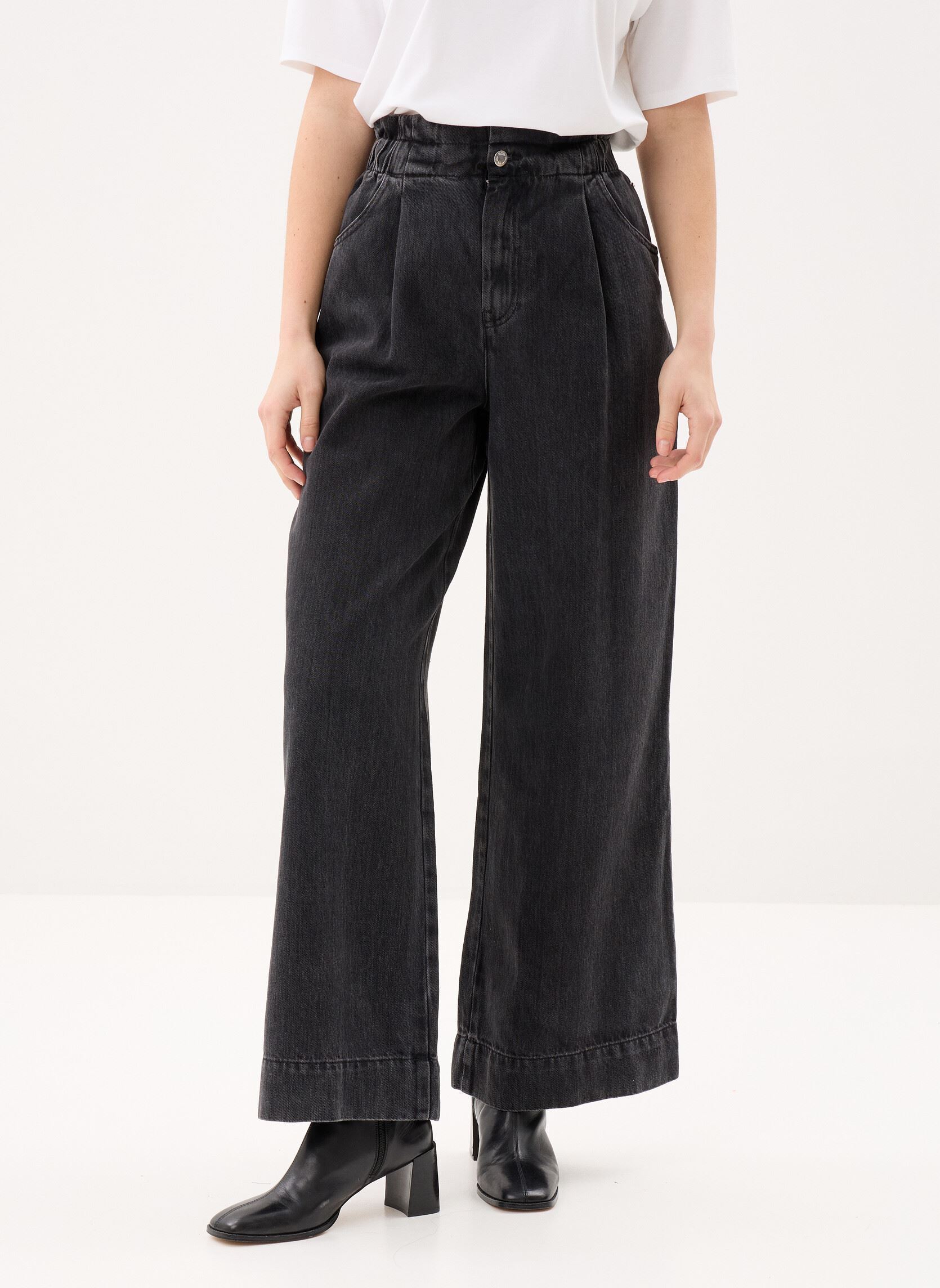 Wijde jeans / Flared Jeans Loulou dames grijs Des Petits Hauts Wijde jeans / Flared Jeans Loulou dames grijs Dark Grey