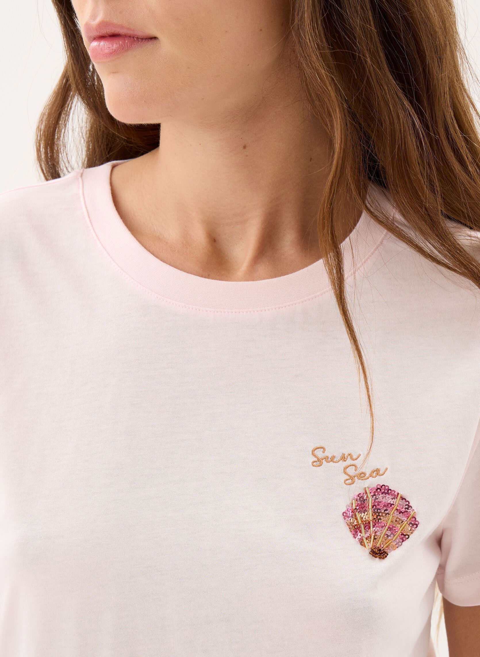 Tee-shirts Iliana femme rose Des Petits Hauts Tee-shirts Iliana femme rose Poudre