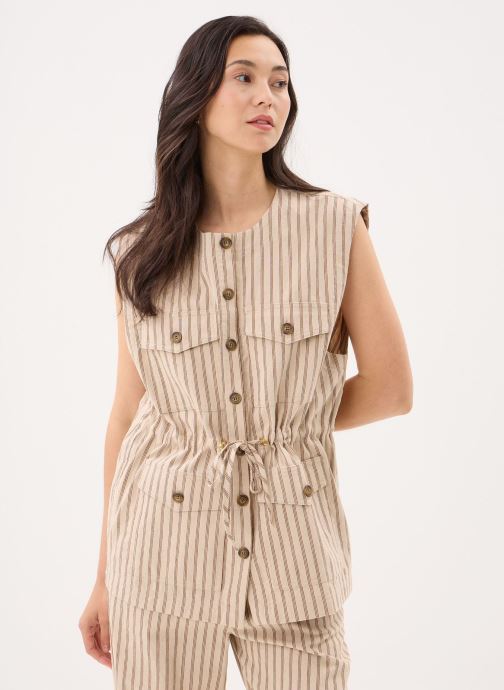 Des Petits Hauts Vestes sans manches Valentina femme vert