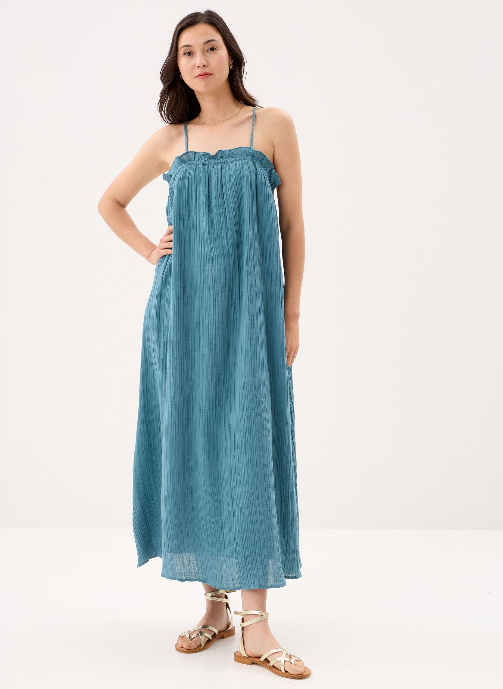 Robes longues Sopera femme bleu Des Petits Hauts Robes longues Sopera femme bleu LAGON