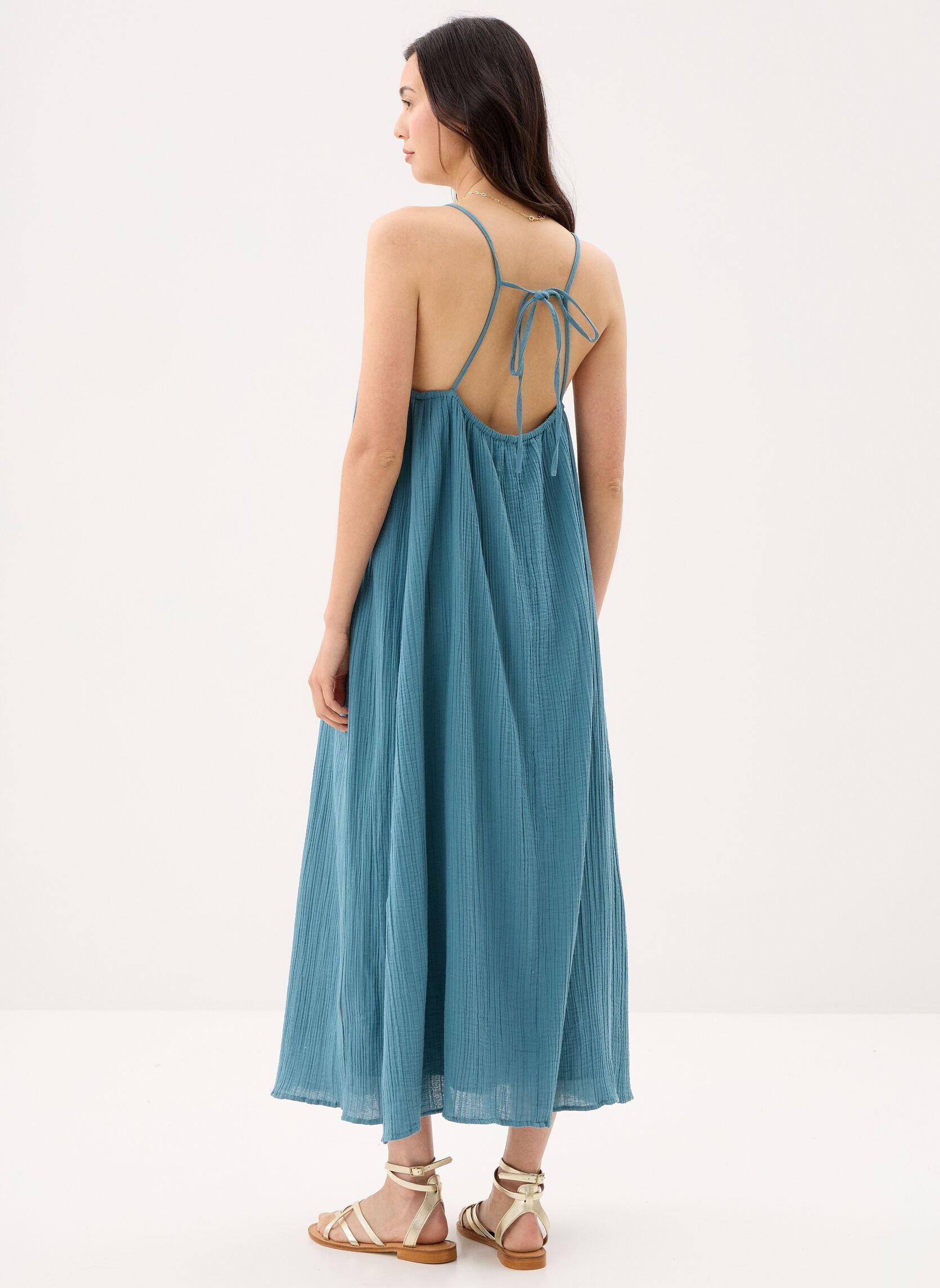 Robes longues Sopera femme bleu Des Petits Hauts Robes longues Sopera femme bleu LAGON