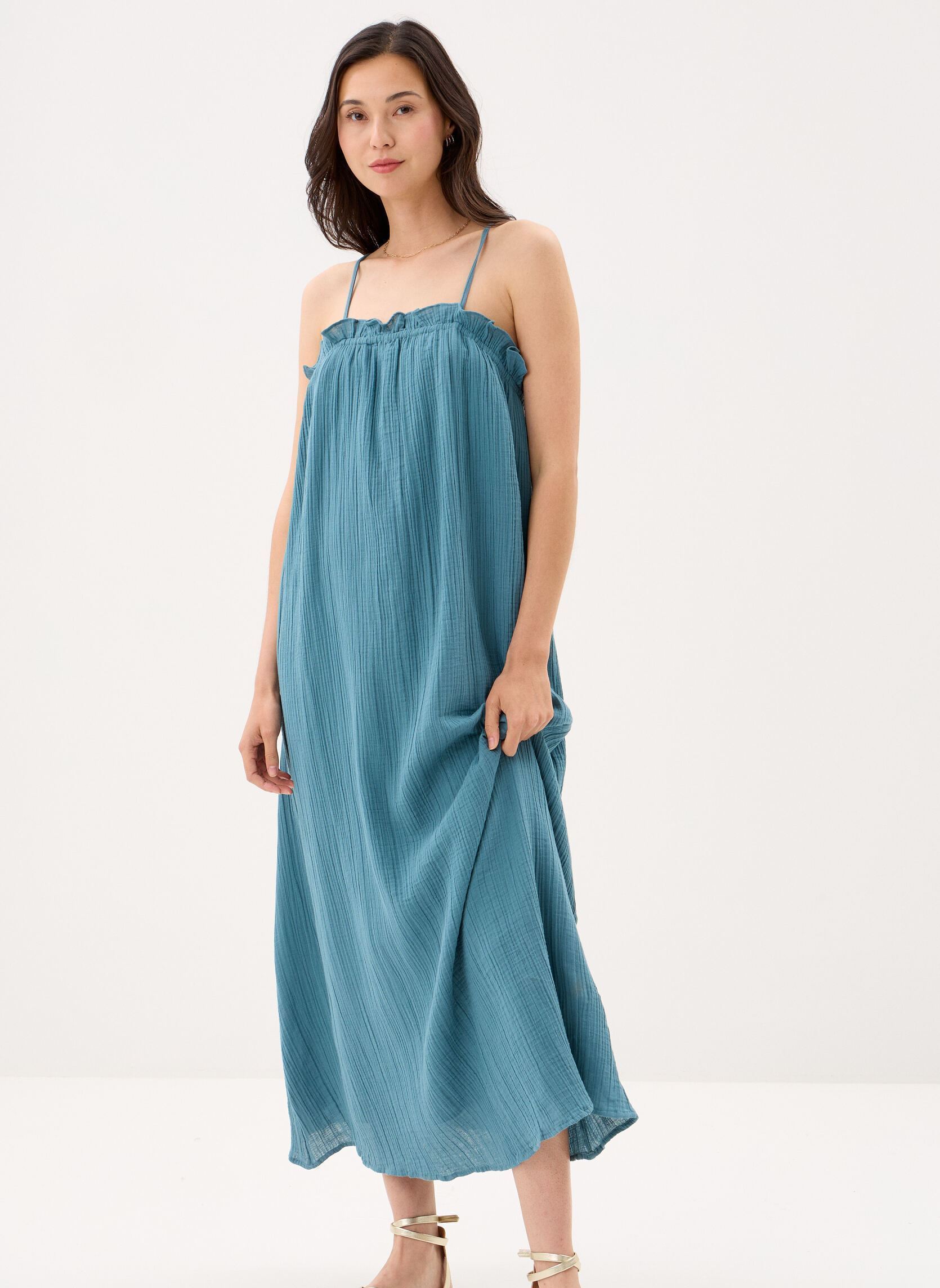 Robes longues Sopera femme bleu Des Petits Hauts Robes longues Sopera femme bleu LAGON