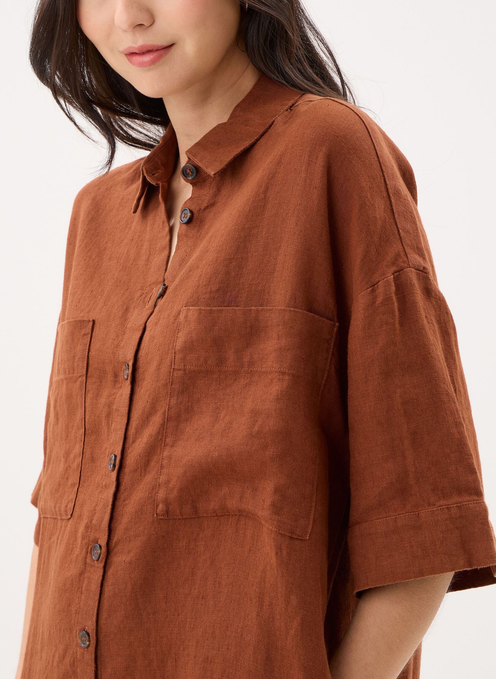 Jurken Estampe dames bruin Des Petits Hauts Jurken Estampe dames bruin Choco