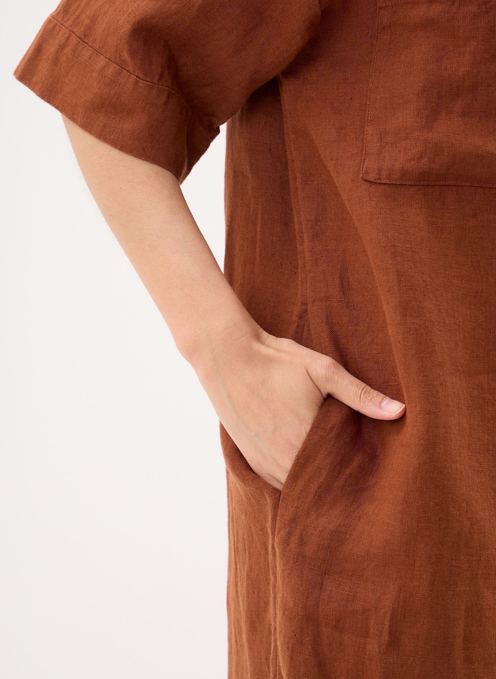 Jurken Estampe dames bruin Des Petits Hauts Jurken Estampe dames bruin Choco