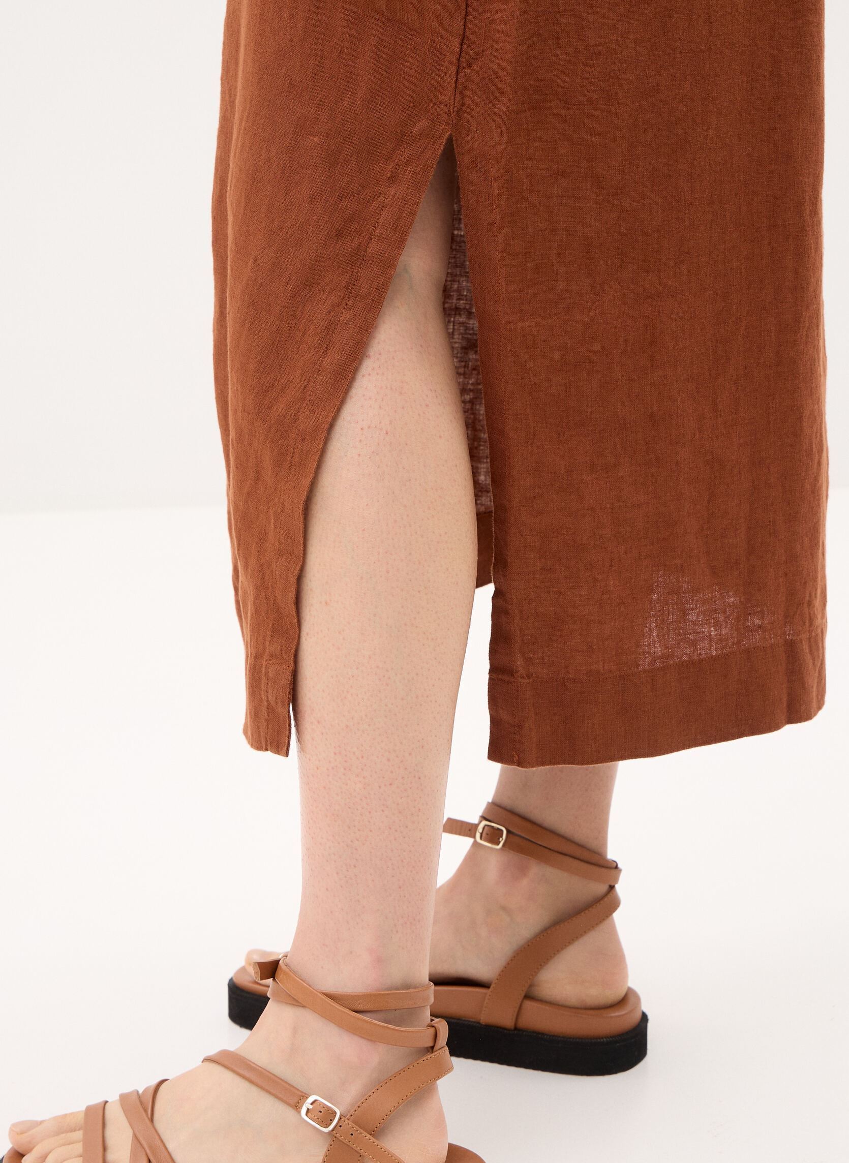 Jurken Estampe dames bruin Des Petits Hauts Jurken Estampe dames bruin Choco
