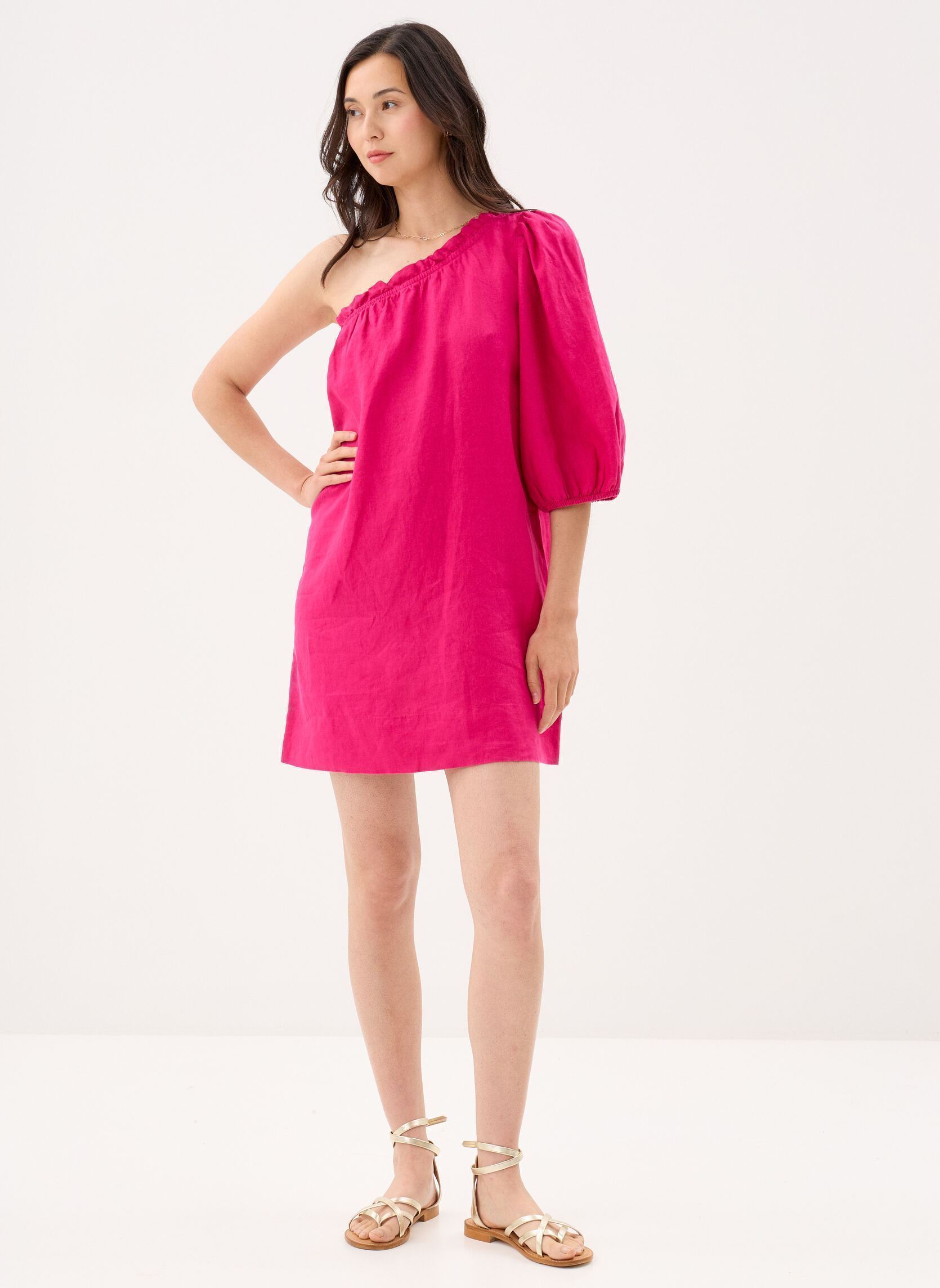 Jurken Estrella dames roze Des Petits Hauts Jurken Estrella dames roze Fuchsia