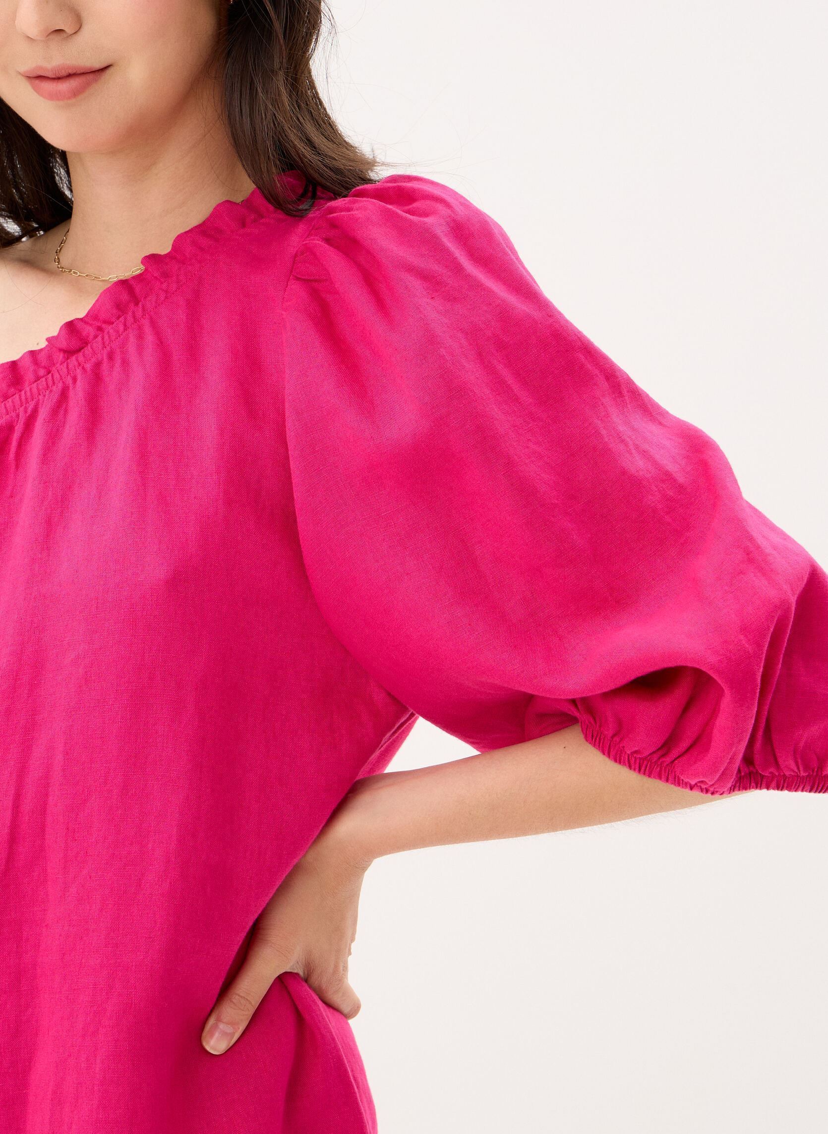 Jurken Estrella dames roze Des Petits Hauts Jurken Estrella dames roze Fuchsia