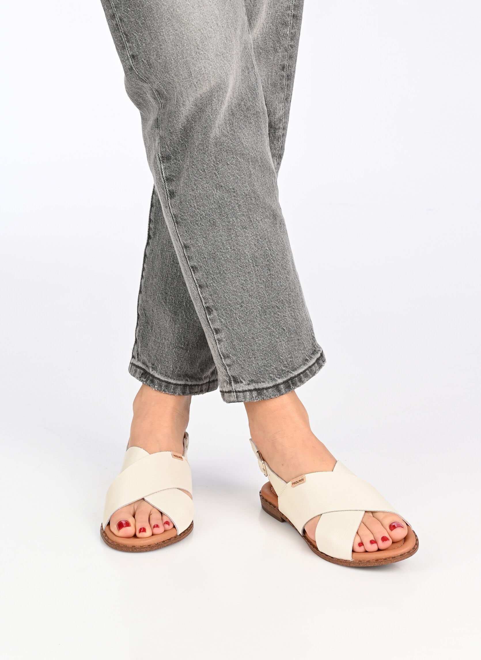 Flache Sandalen ALGAR W0X-0576 damen weiß Pikolinos Flache Sandalen ALGAR W0X-0576 damen weiß Nata