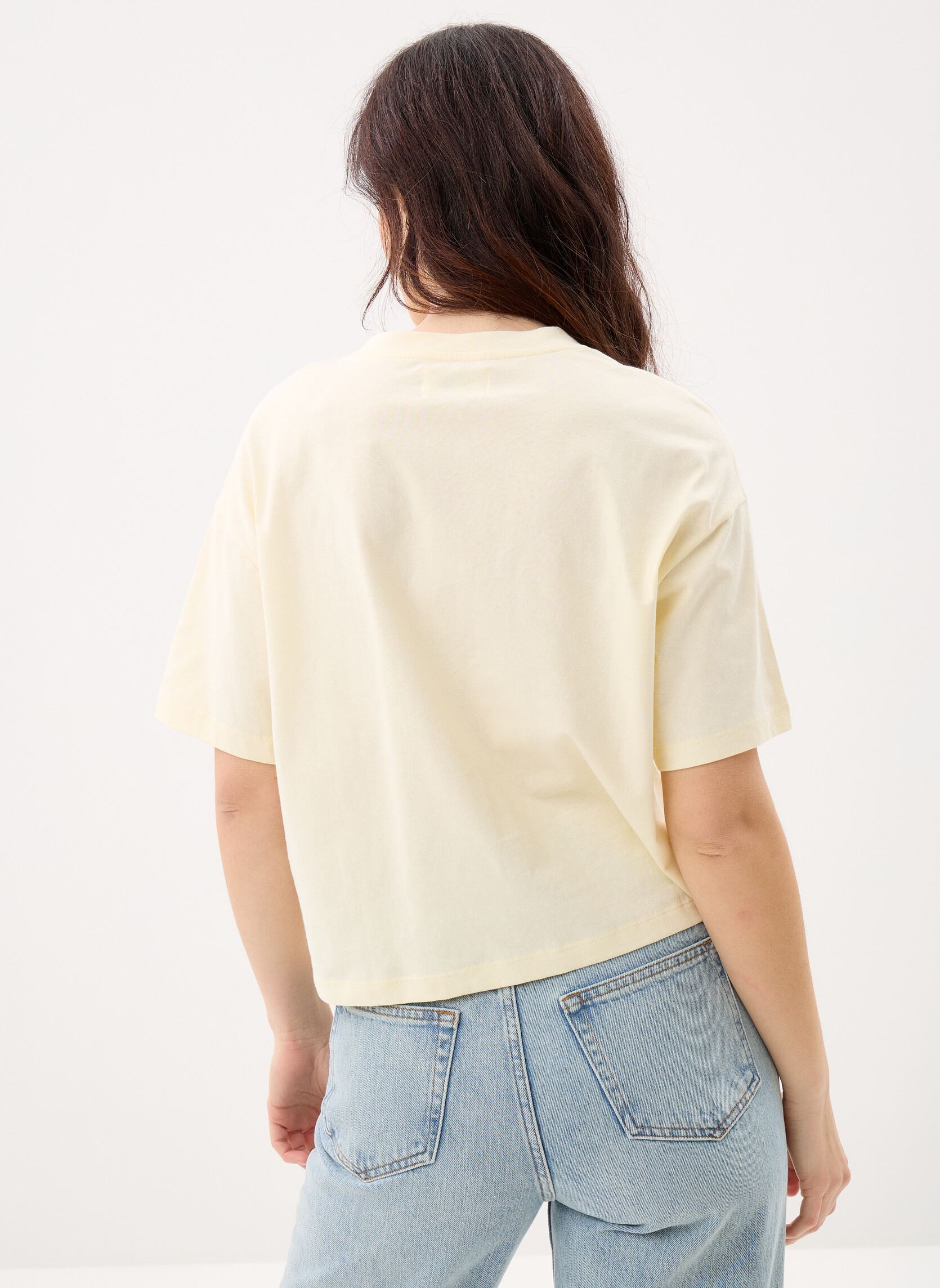 Tee-shirts manches courtes Yacob femme jaune Des Petits Hauts Tee-shirts manches courtes Yacob femme jaune Shell