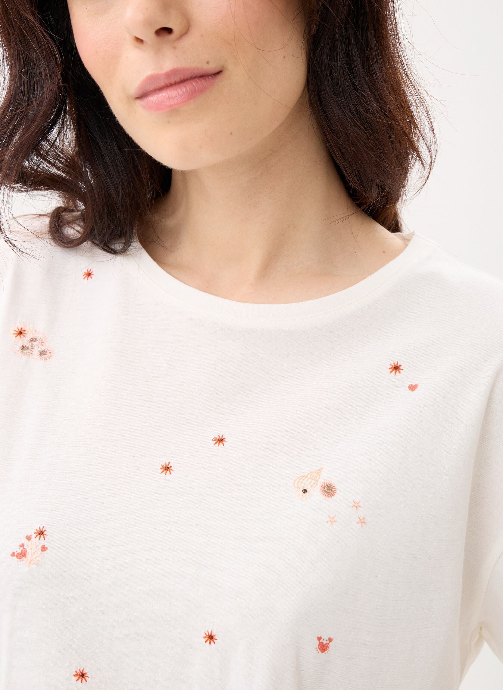 T-shirts met korte mouwen Ilia dames wit Des Petits Hauts T-shirts met korte mouwen Ilia dames wit Ecru