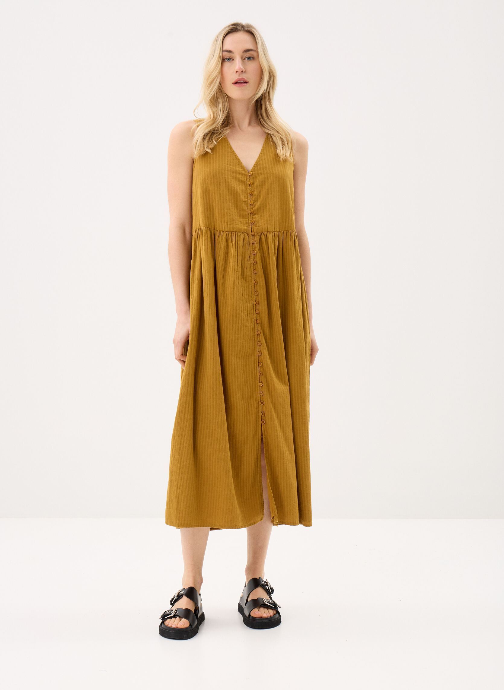 Jurken Santana dames beige Des Petits Hauts Jurken Santana dames beige Mousse