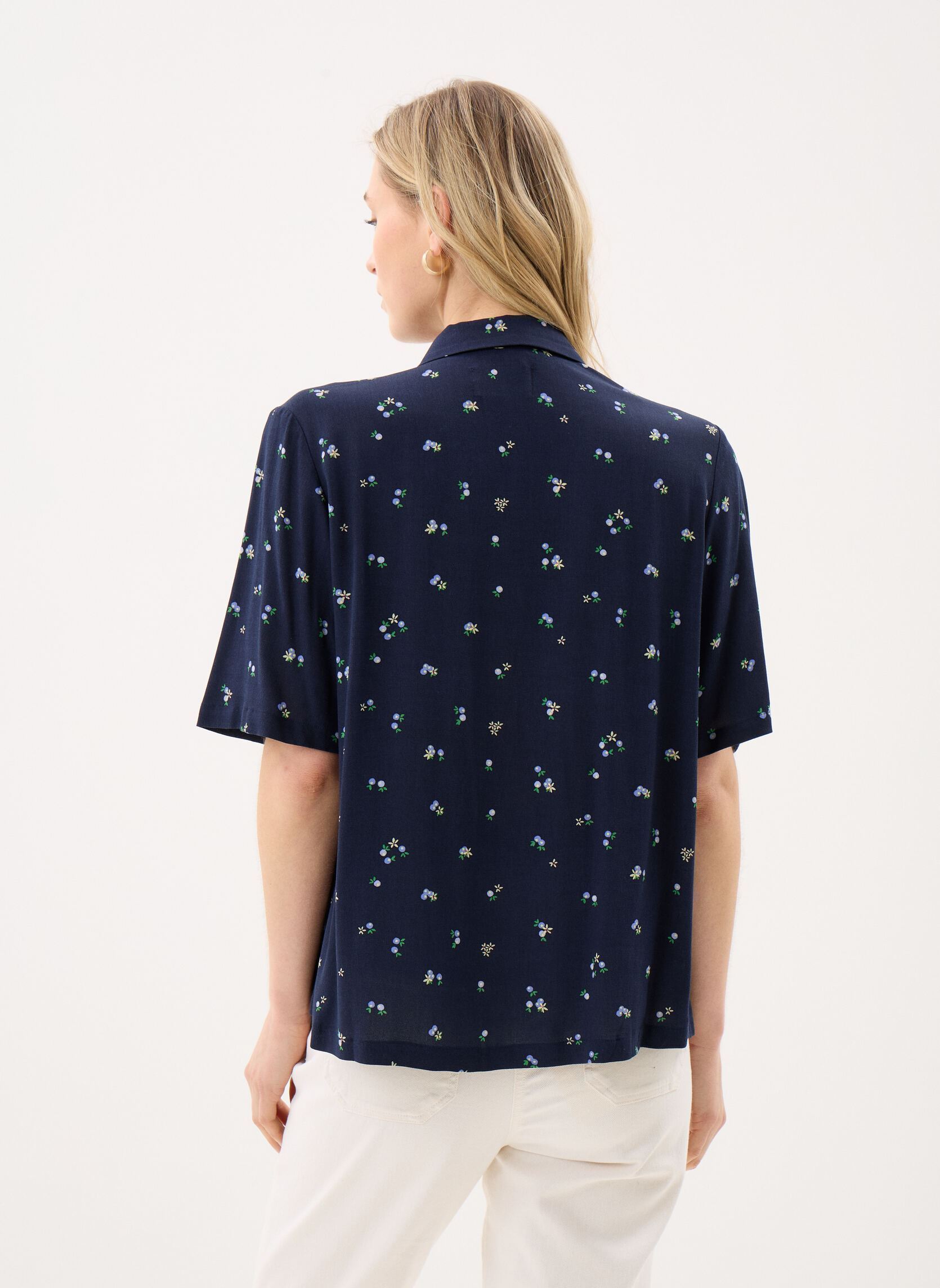 Chemises manches courtes Elais femme bleu Des Petits Hauts Chemises manches courtes Elais femme bleu Myrtille