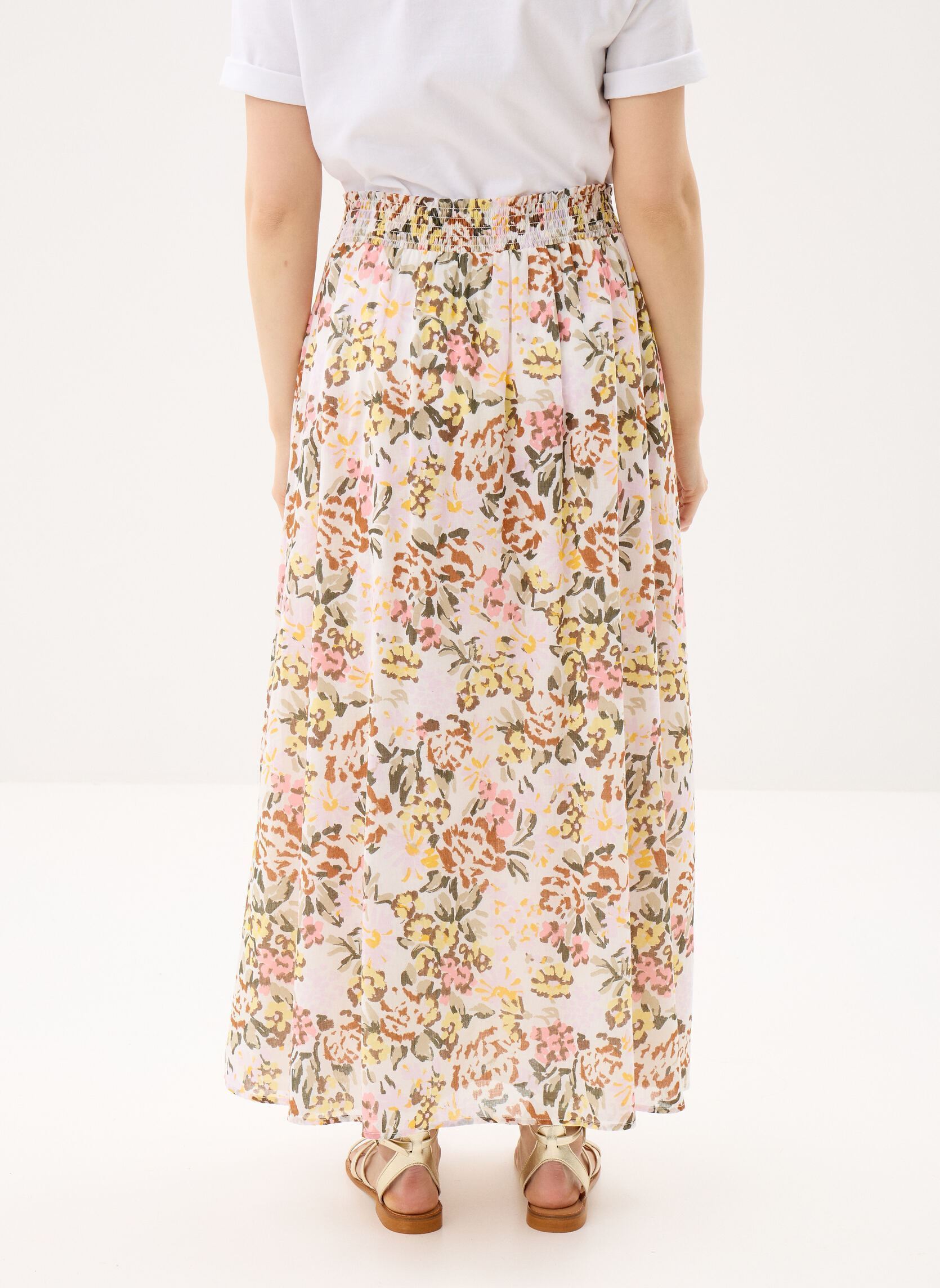 Jupes longues Roxie femme multicolore Des Petits Hauts Jupes longues Roxie femme multicolore Verveine