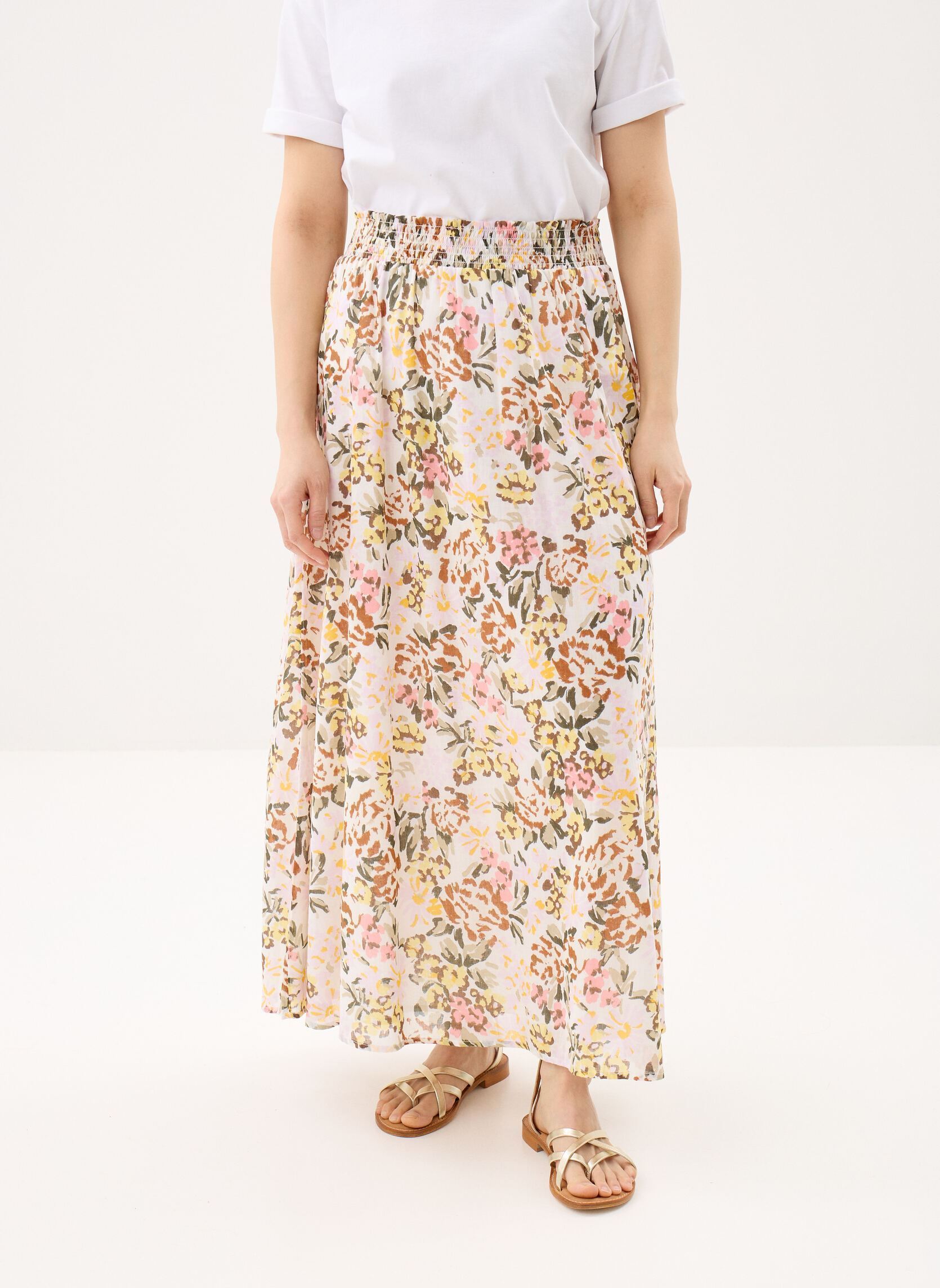 Jupes longues Roxie femme multicolore Des Petits Hauts Jupes longues Roxie femme multicolore Verveine