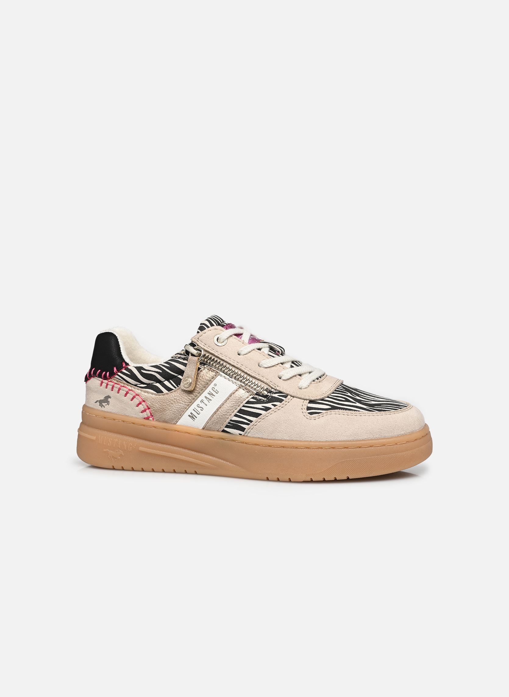 Baskets 26M0362004 femme beige Mustang shoes Baskets 26M0362004 femme beige Black-Beige