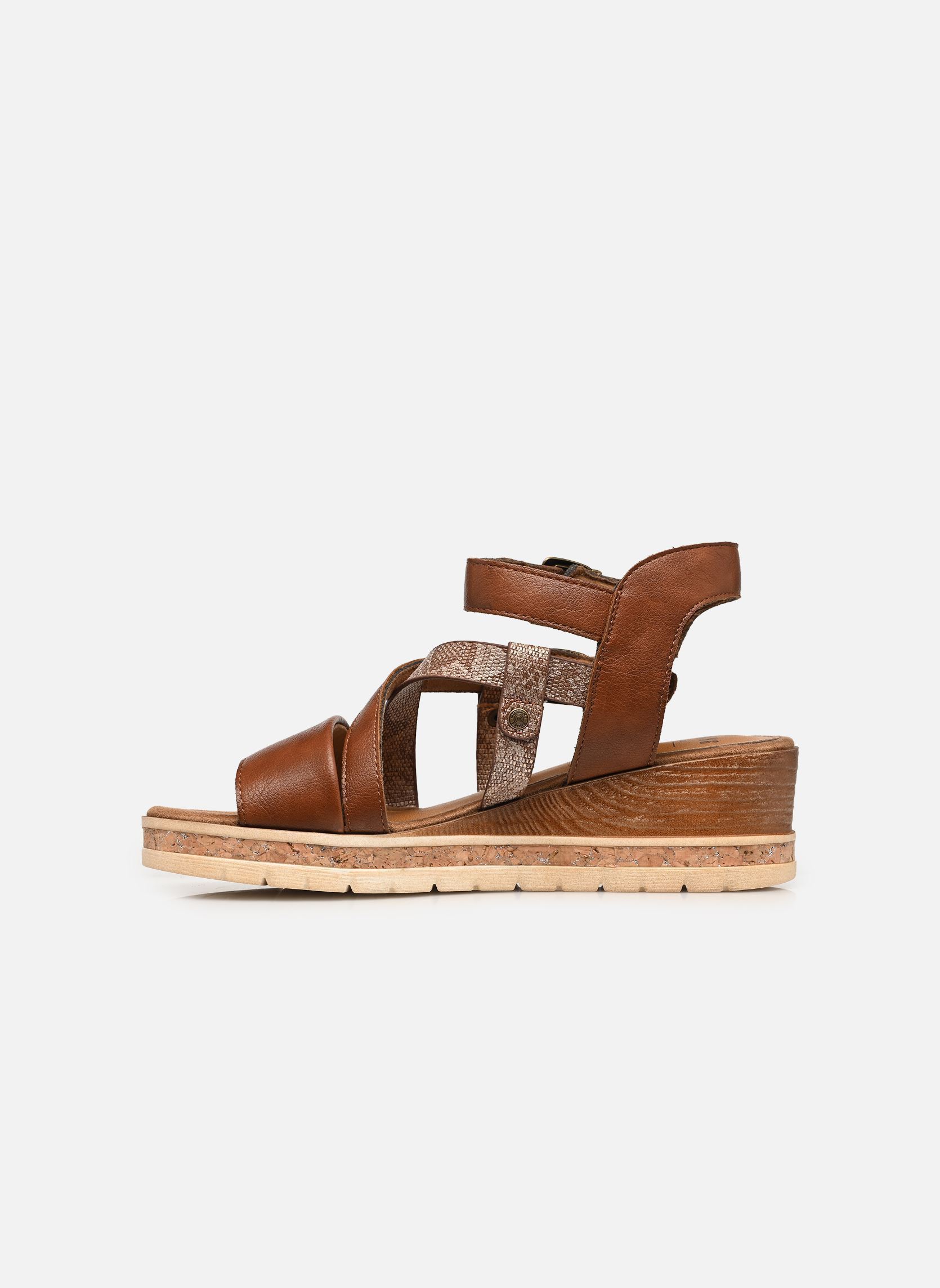 Sandales compensées et plateformes 26M0432001 femme marron Mustang shoes Sandales compensées et plateformes 26M0432001 femme marron Brown