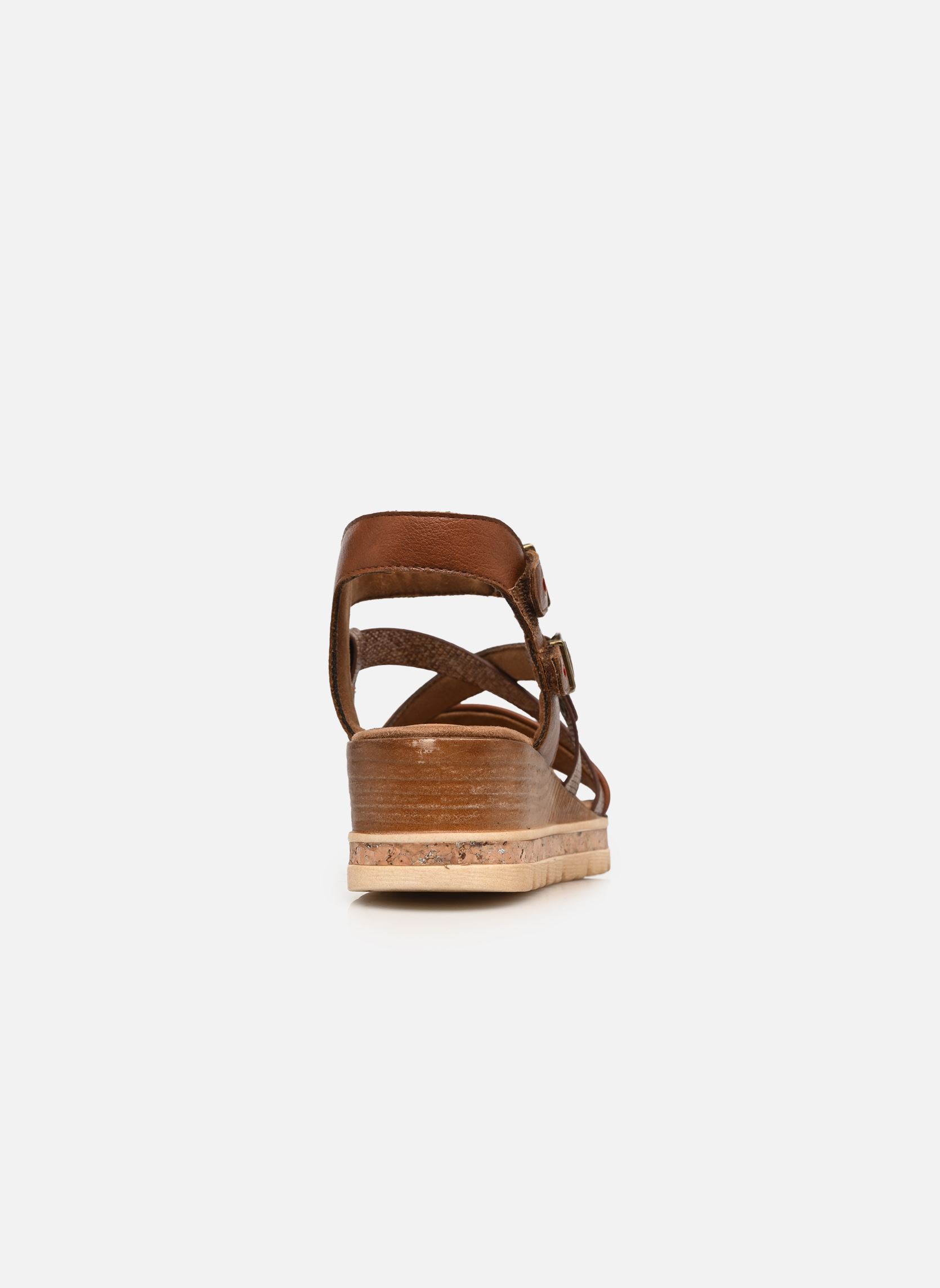 Sandales compensées et plateformes 26M0432001 femme marron Mustang shoes Sandales compensées et plateformes 26M0432001 femme marron Brown