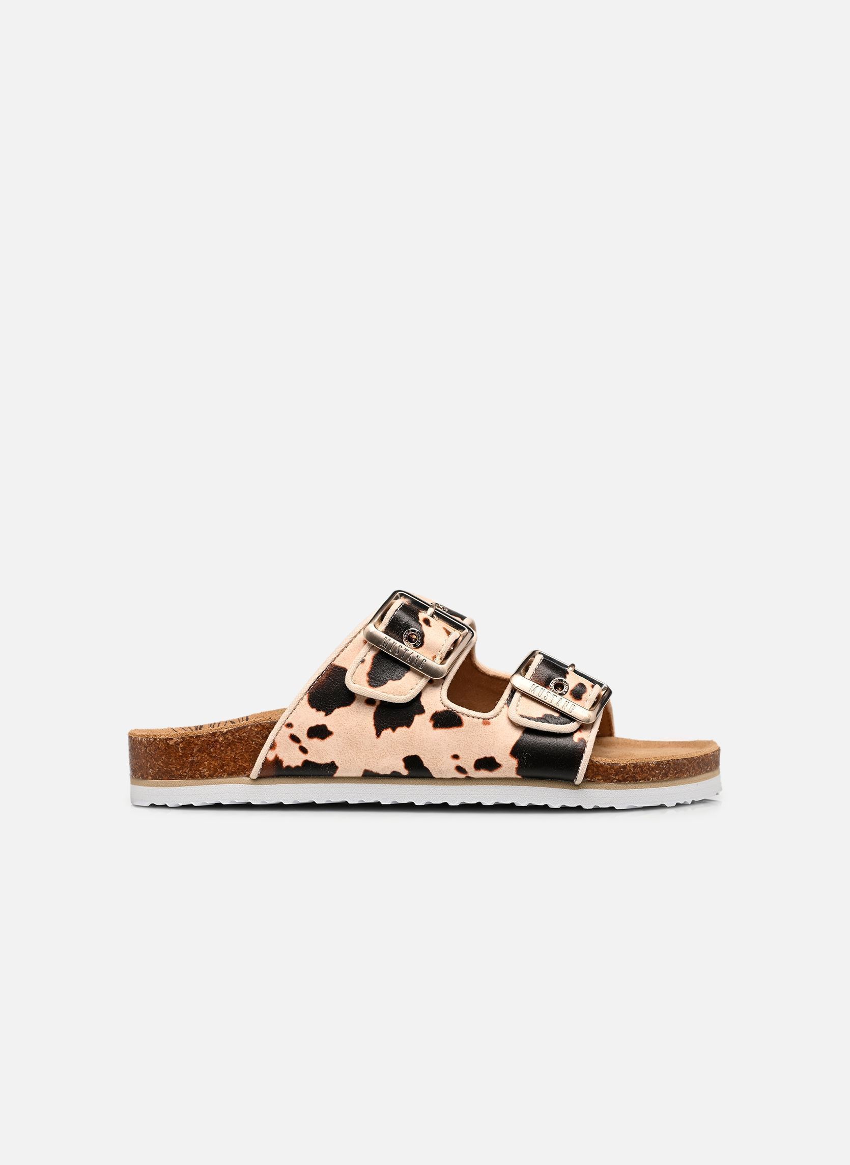 Pantoletten 26M0652003 damen mehrfarbig Mustang shoes Pantoletten 26M0652003 damen mehrfarbig Beige-Multi