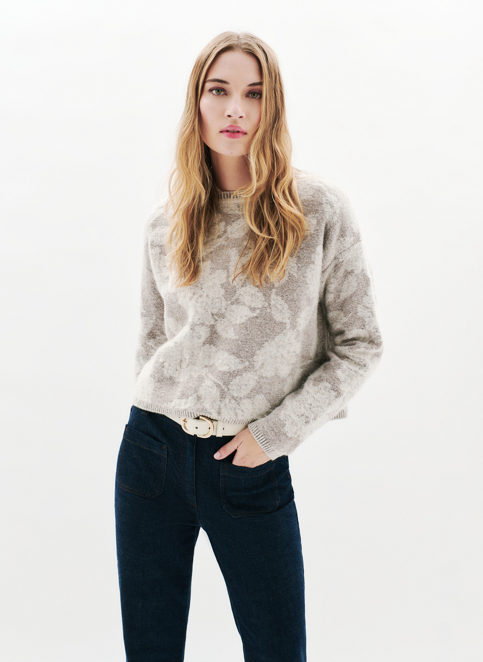 Pulls 252K-MFLORENTINE femme gris Caroll Pulls 252K-MFLORENTINE femme gris Gris clair