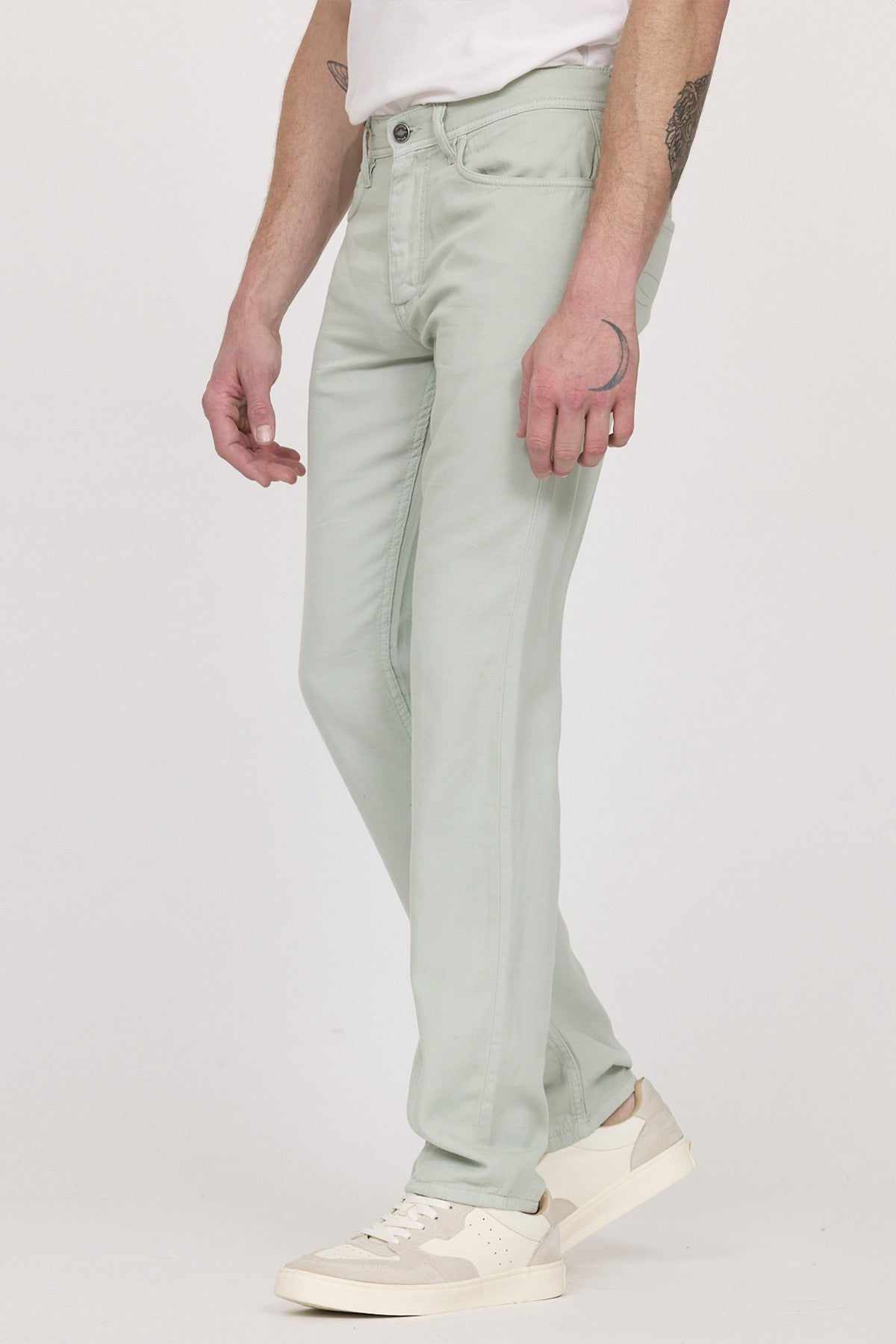 Pantalons droits 12459-Homme homme vert Lee Cooper Pantalons droits 12459-Homme homme vert Vert