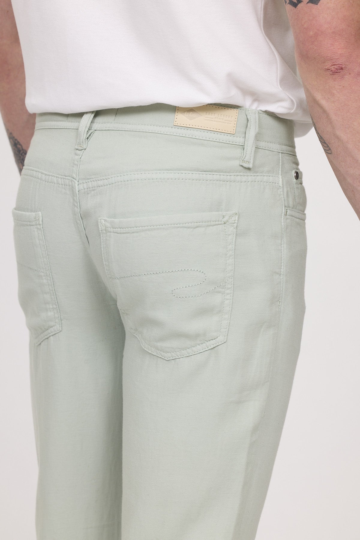 Pantalons droits 12459-Homme homme vert Lee Cooper Pantalons droits 12459-Homme homme vert Vert