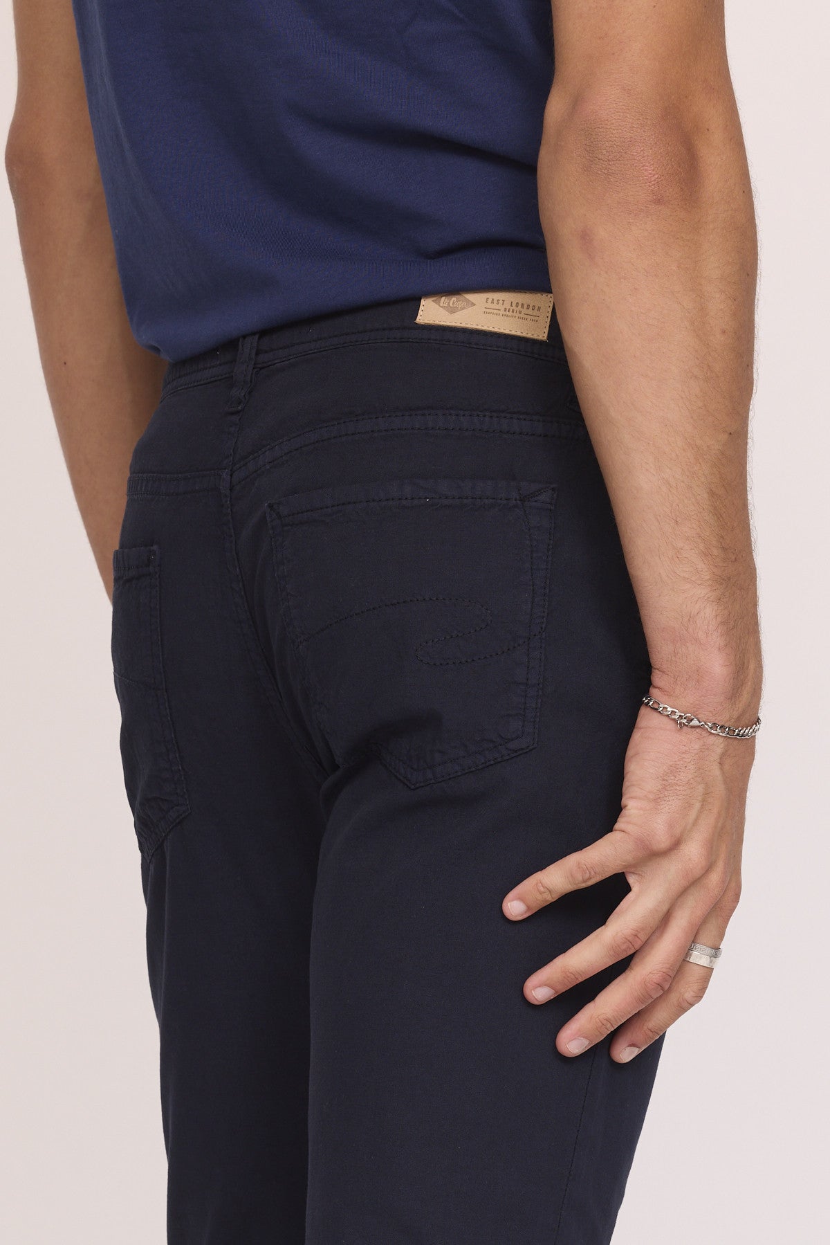 Pantalons droits 12459-Homme homme bleu Lee Cooper Pantalons droits 12459-Homme homme bleu Bleu