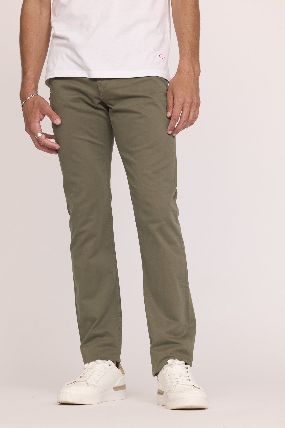Pantalon Lee Homme 38/32 – Vert Chino Coton, Plissé, Décontracté (Très Bon état)