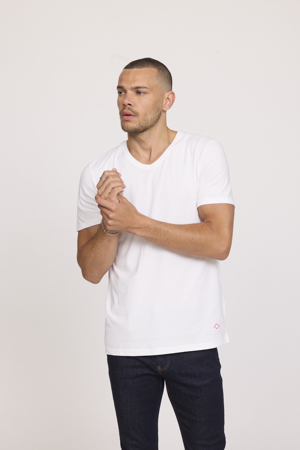Tee-shirts 12275-Homme homme blanc Lee Cooper Tee-shirts 12275-Homme homme blanc Blanc