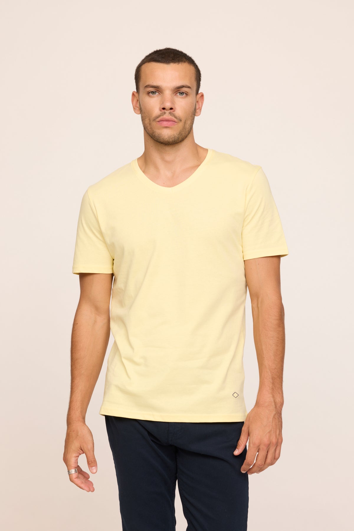Tee-shirts 12275-Homme homme jaune Lee Cooper Tee-shirts 12275-Homme homme jaune Jaune clair
