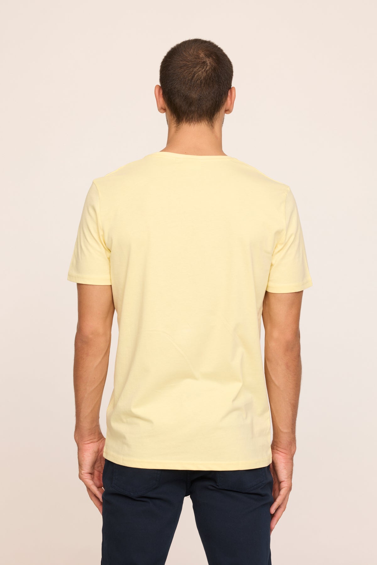 Tee-shirts 12275-Homme homme jaune Lee Cooper Tee-shirts 12275-Homme homme jaune Jaune clair