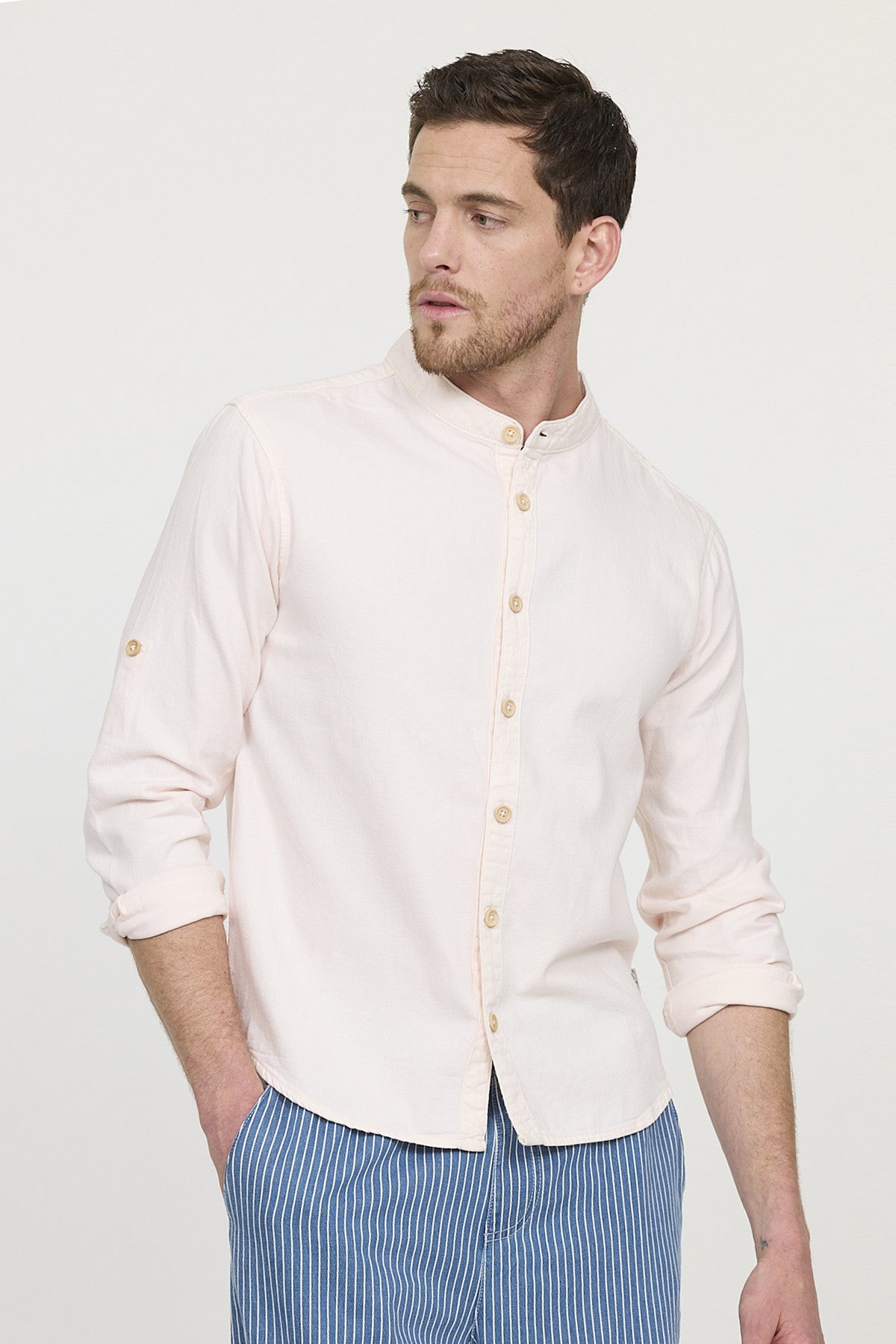 Chemises 12398-Homme homme rose Lee Cooper Chemises 12398-Homme homme rose Rose