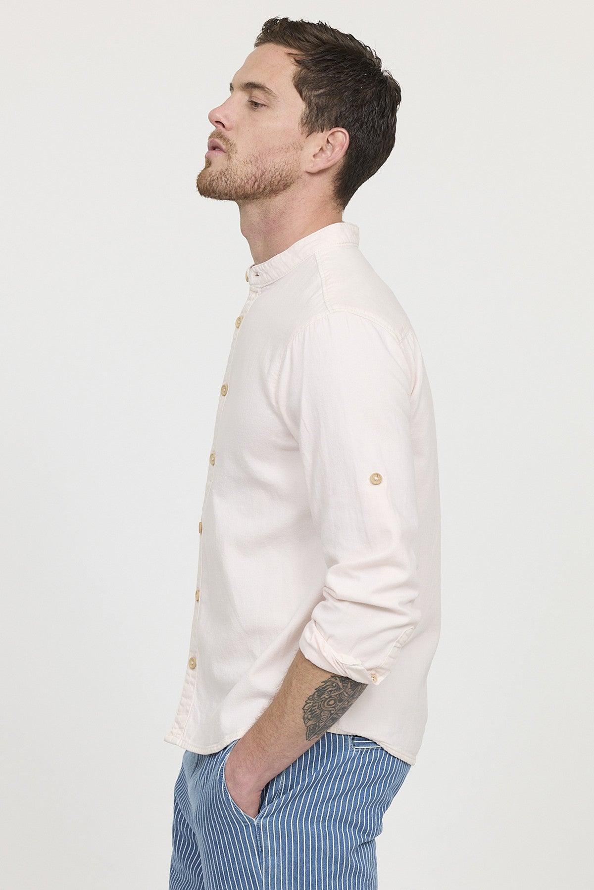 Chemises 12398-Homme homme rose Lee Cooper Chemises 12398-Homme homme rose Rose