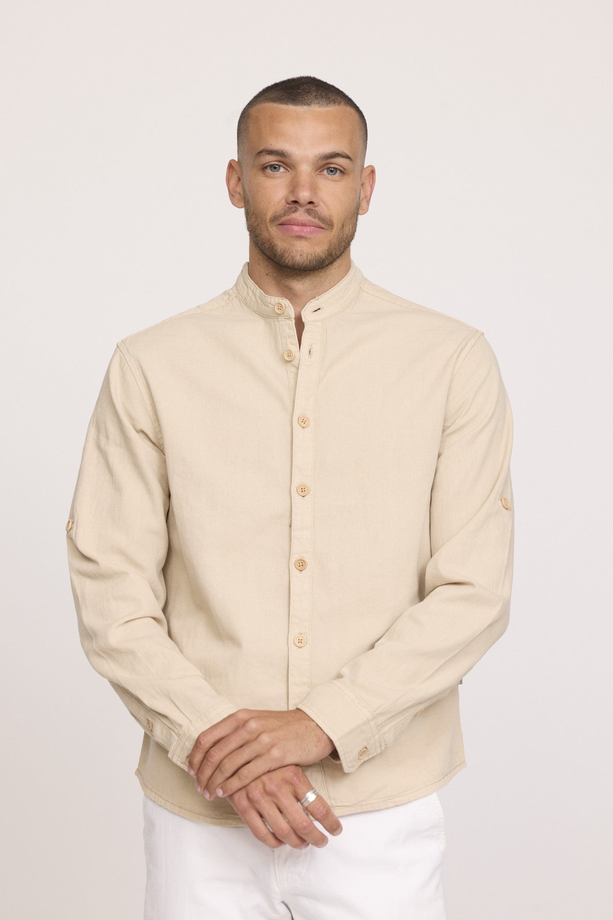 Chemises 12398-Homme homme beige Lee Cooper Chemises 12398-Homme homme beige Beige