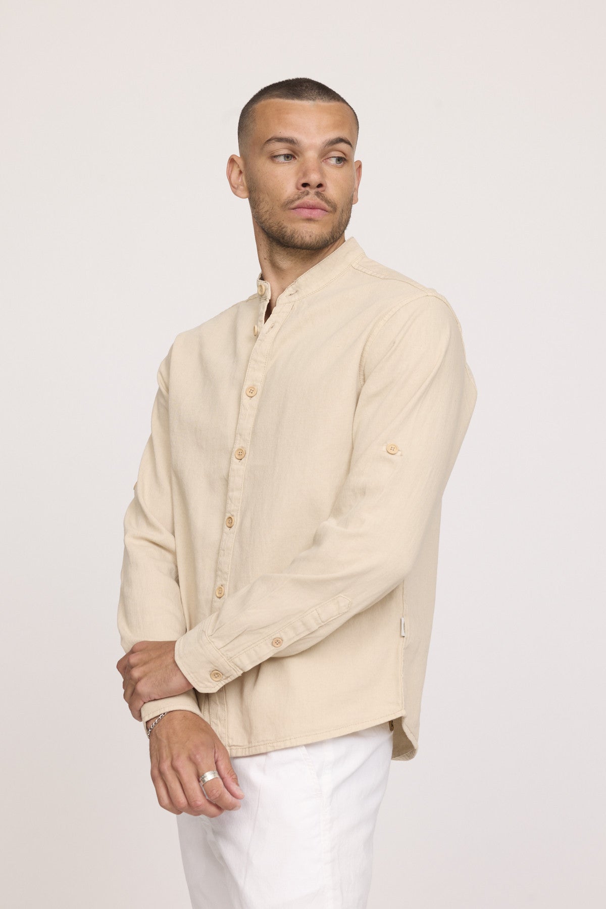 Chemises 12398-Homme homme beige Lee Cooper Chemises 12398-Homme homme beige Beige