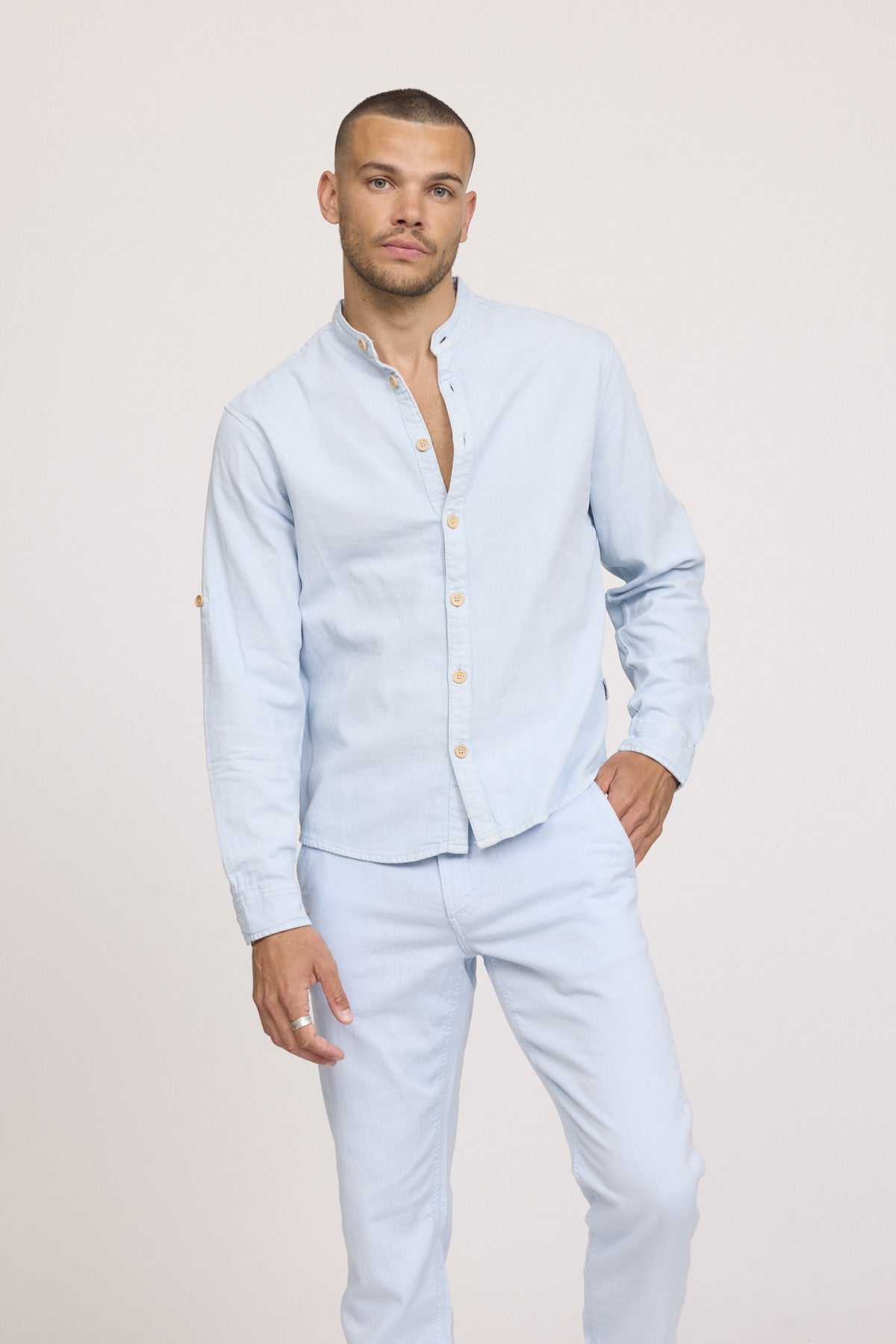 Chemises 12398-Homme homme bleu Lee Cooper Chemises 12398-Homme homme bleu Bleu
