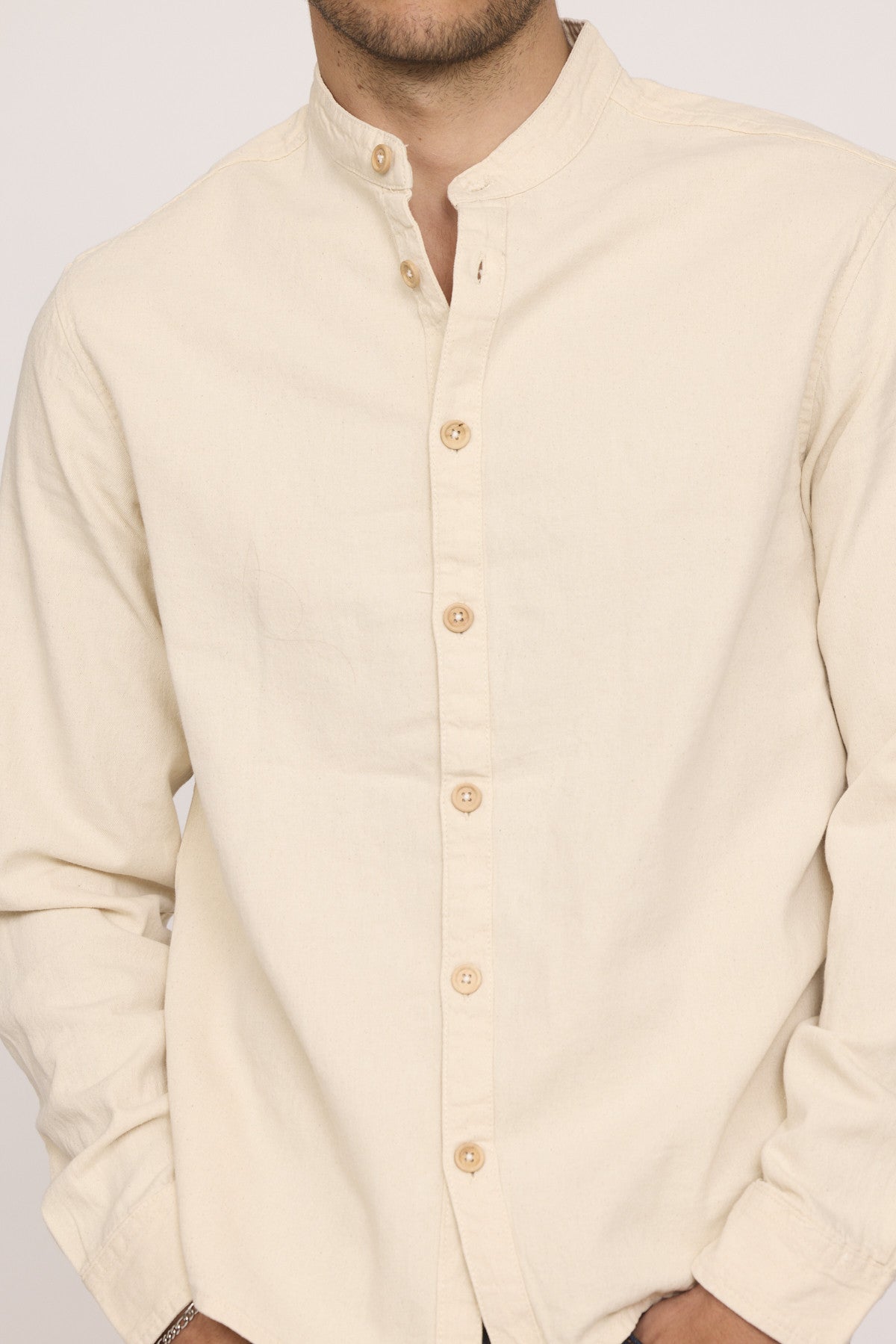 Chemises 12398-Homme homme beige Lee Cooper Chemises 12398-Homme homme beige Ivoire